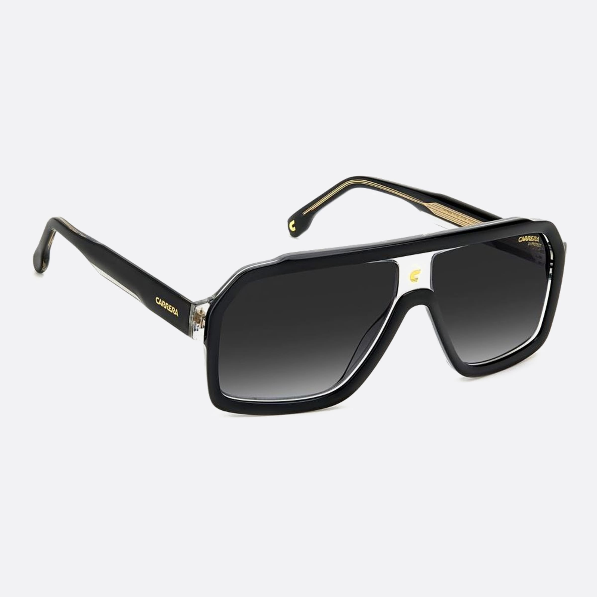 Carrera 60mm Carrera 08a Black Squared Men Sunglasses - Detail View