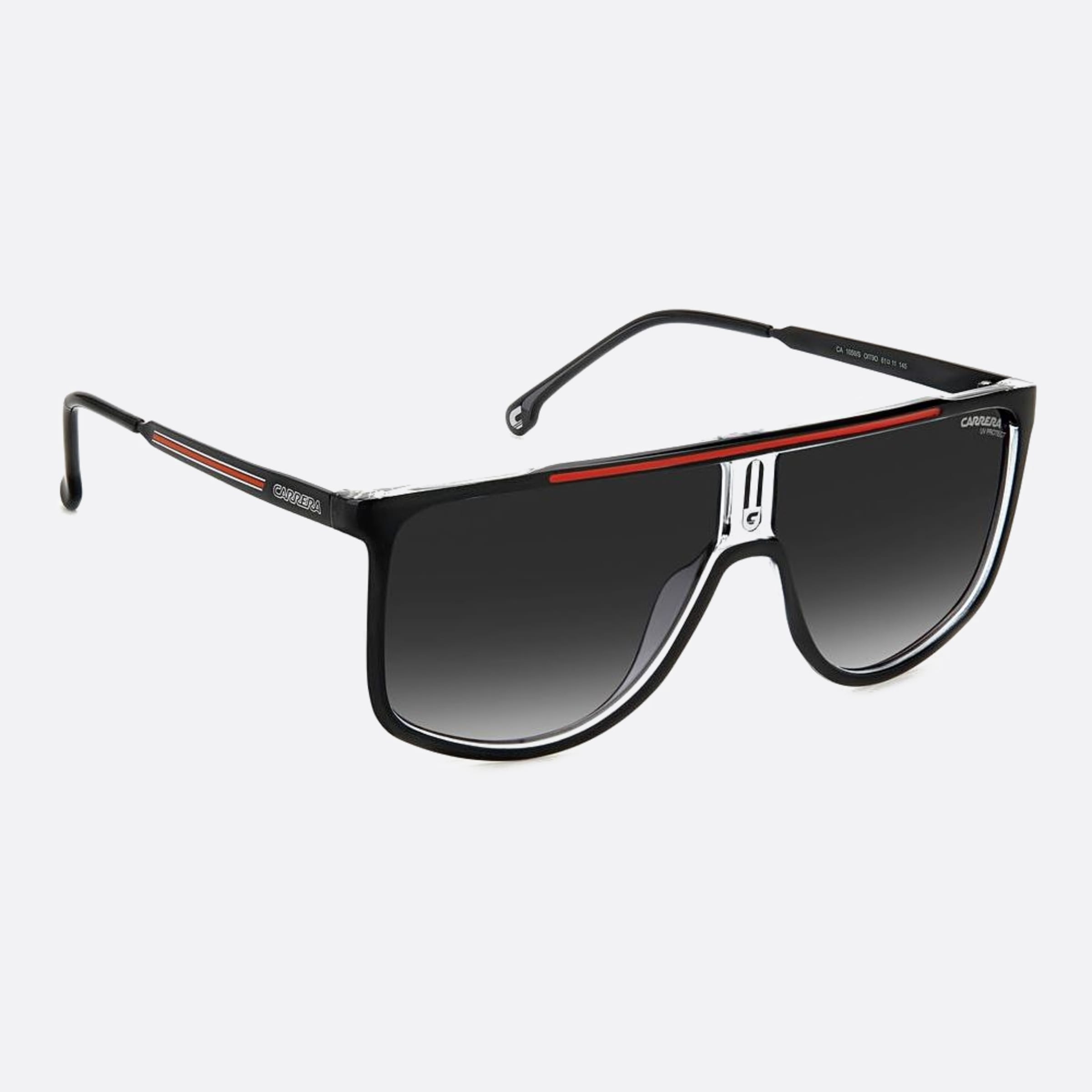 Carrera 61mm Carrera Oit Black Geometric Men Sunglasses - Detail View