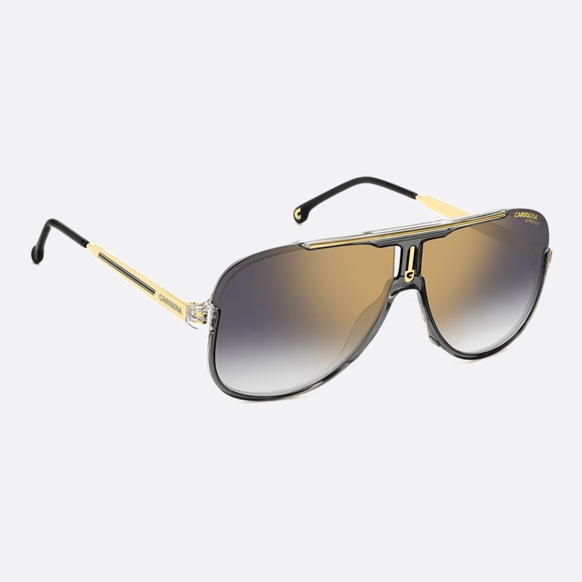 Carrera 64mm Carrera Kb7 Grey Pilot Men Sunglasses - Detail View