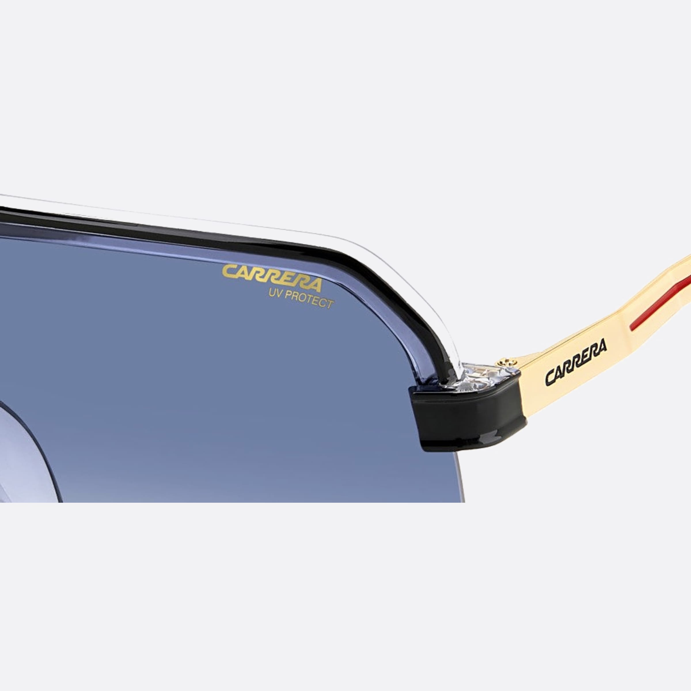 Carrera 63mm Carrera 7c5 Black Squared Men Sunglasses - Detail View