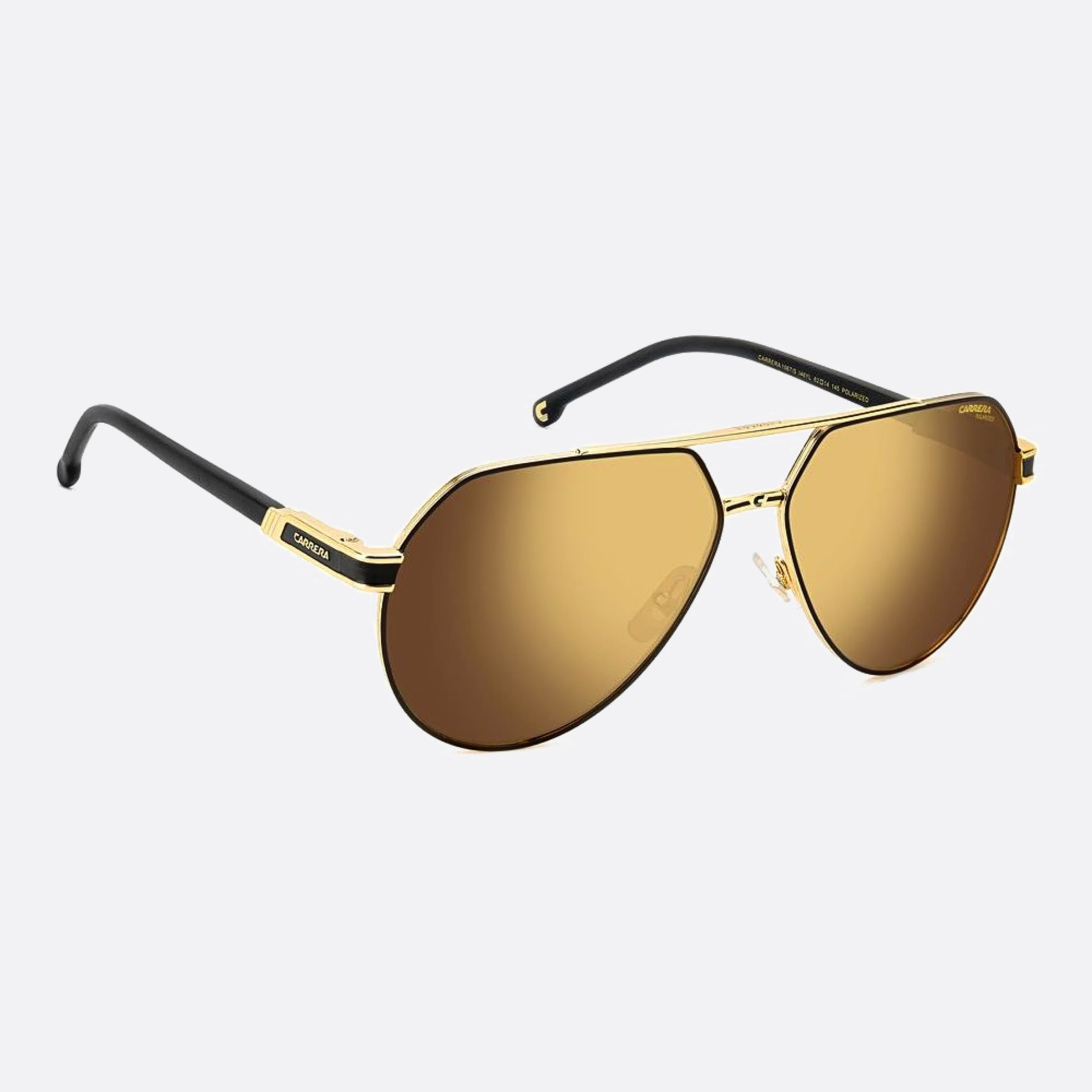 Carrera 62mm Carrera I46 Black Geometric Polarized Men Sunglasses - Detail View