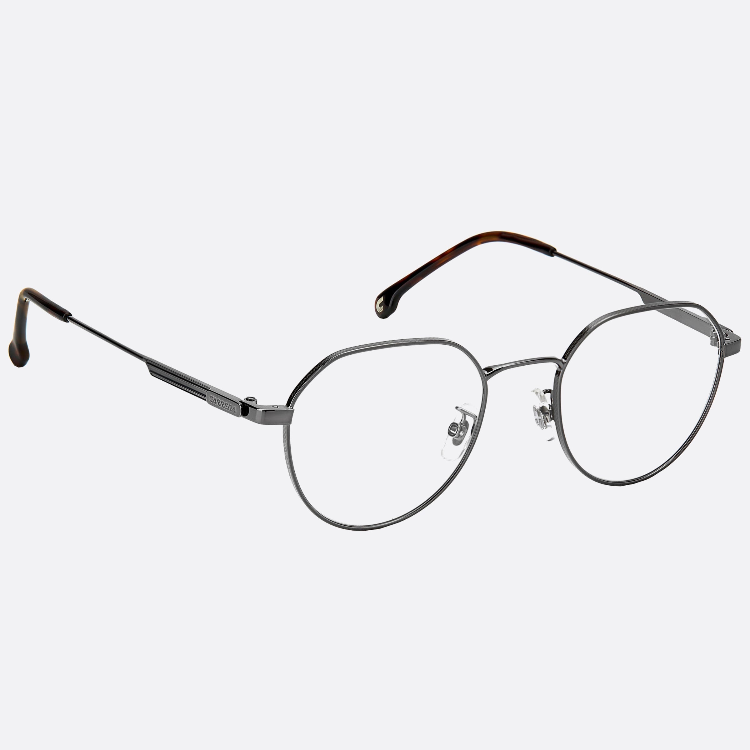 Carrera 49mm Carrera V81 Black Round Unisex Eyeglasses - Detail View