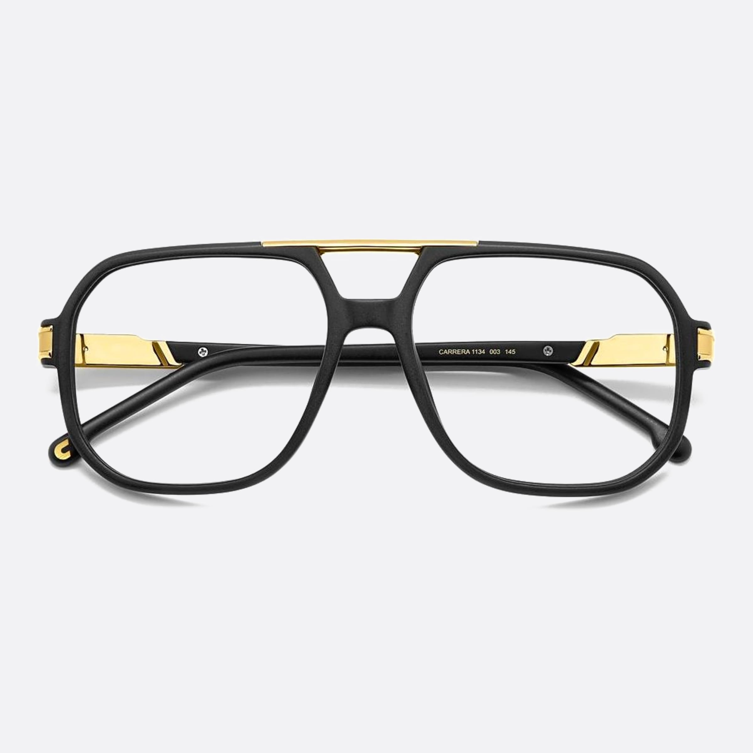 Carrera 57mm Carrera Black Squared Men Eyeglasses - Detail View