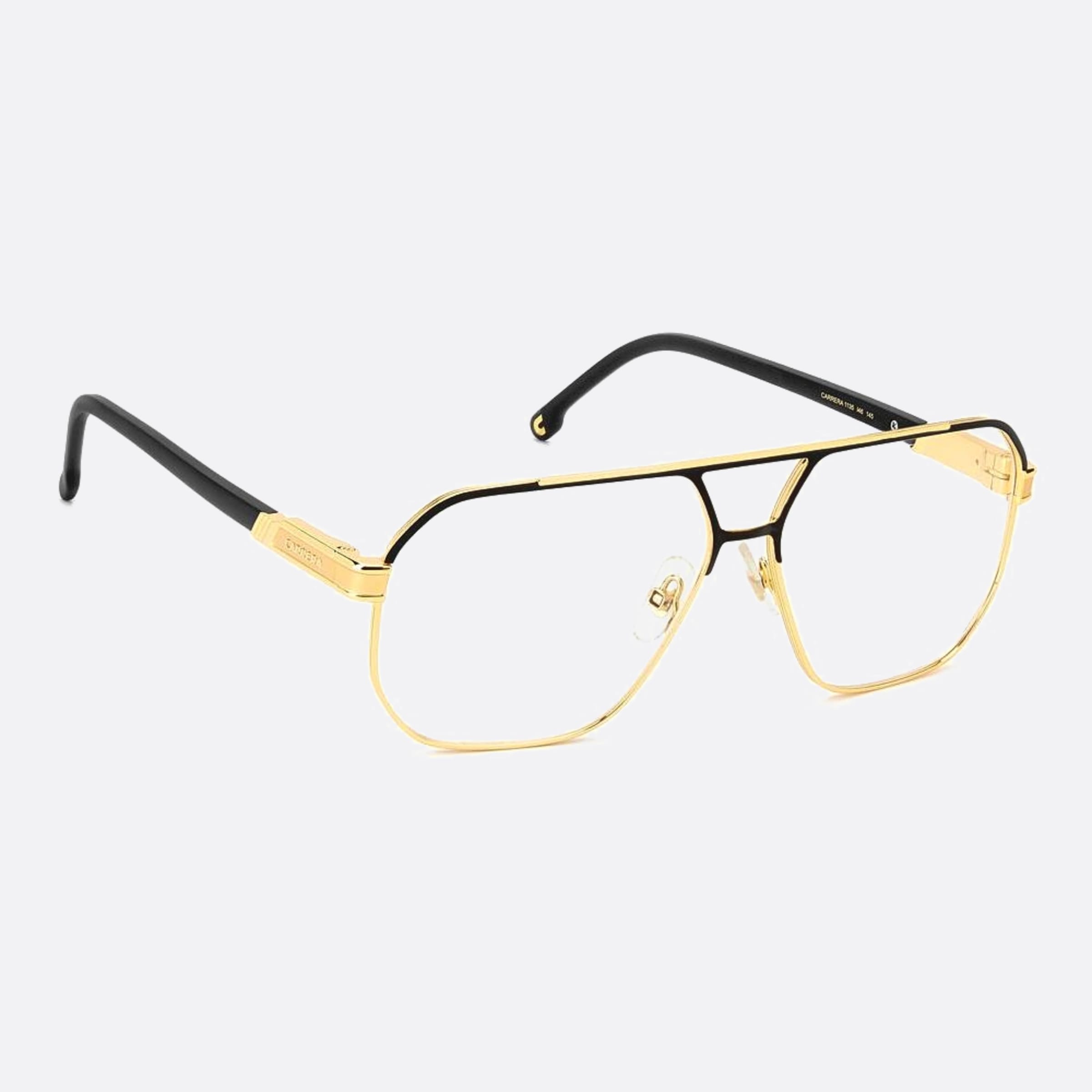 Carrera 60mm Carrera I46 Gold Geometric Men Eyeglasses - Detail View