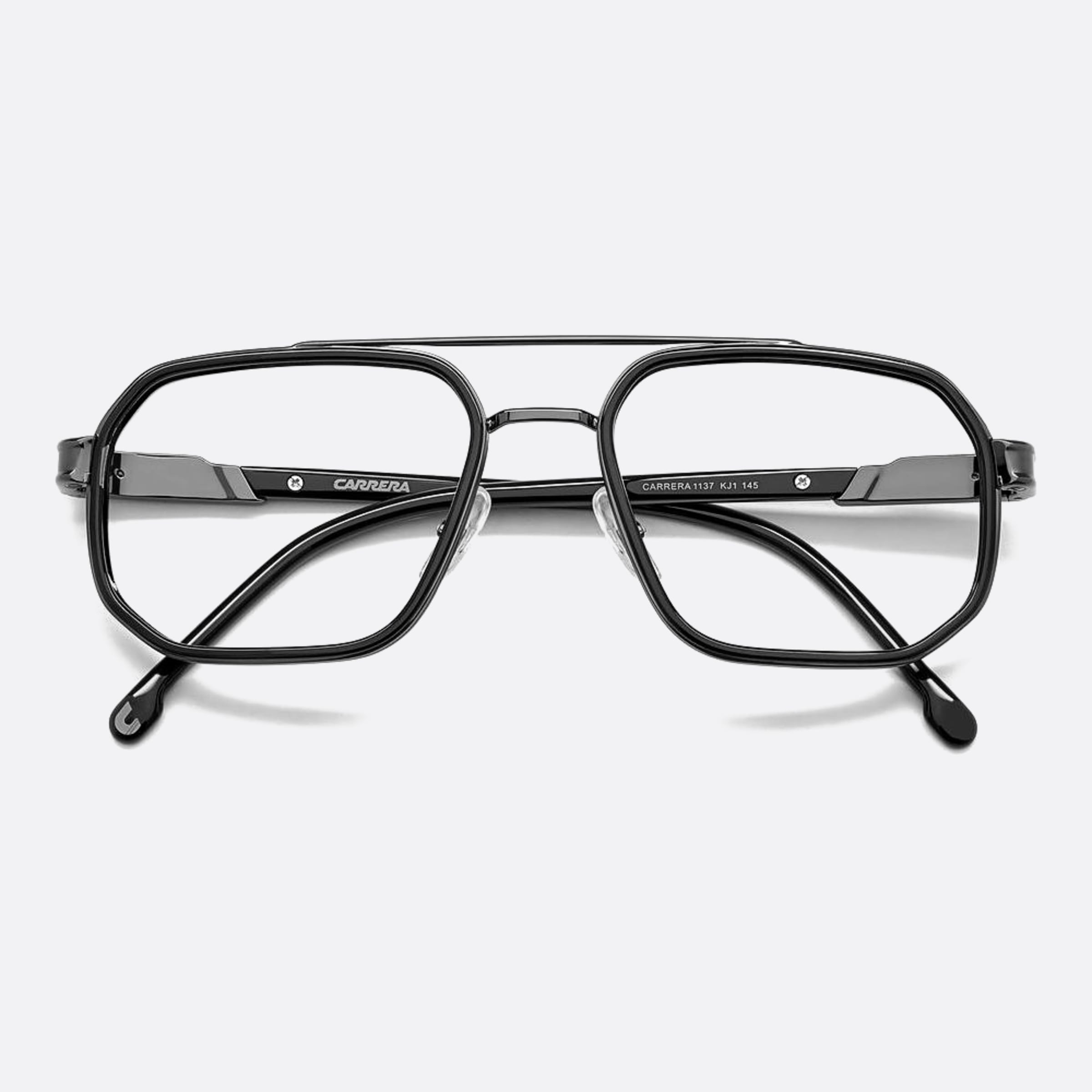 Carrera 55mm Carrera Kj1 Ruthenium Geometric Men Eyeglasses - Detail View