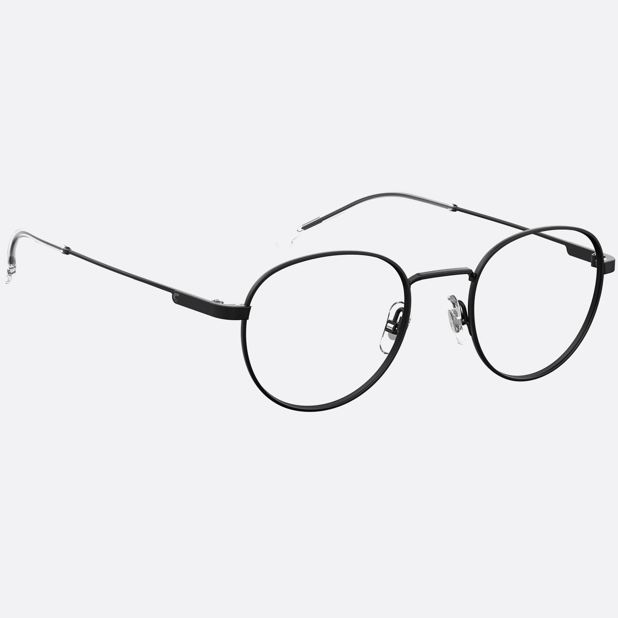 Carrera 49mm Carrera 2009t Teen Black Round Unisex Eyeglasses - Detail View