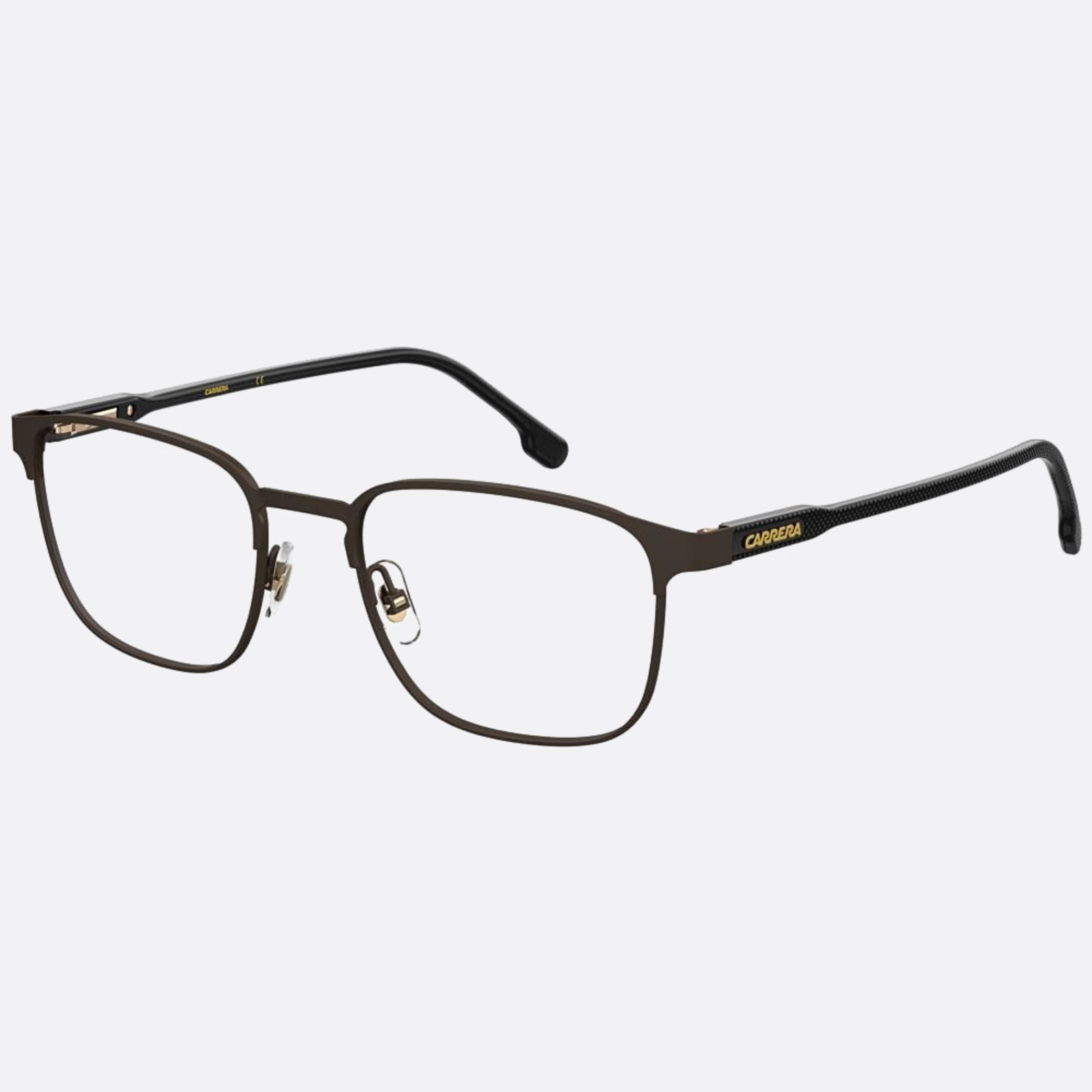Carrera 53mm Carrera 09q Brown Geometric Men Eyeglasses - Side View