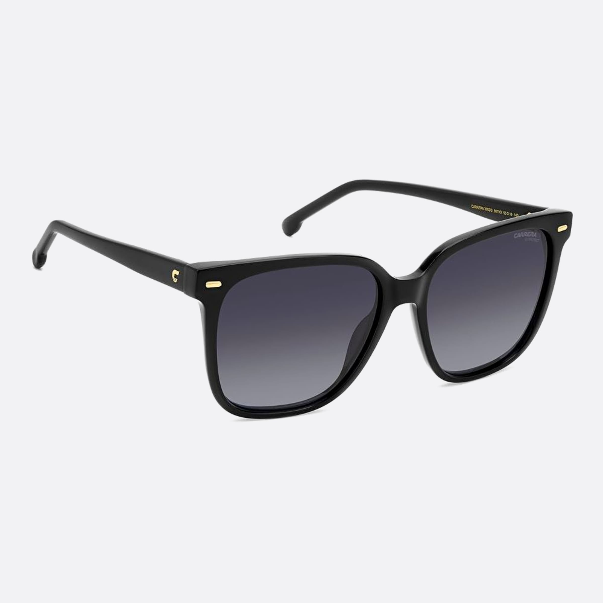 Carrera 55mm Carrera Black Squared Women Sunglasses - Detail View