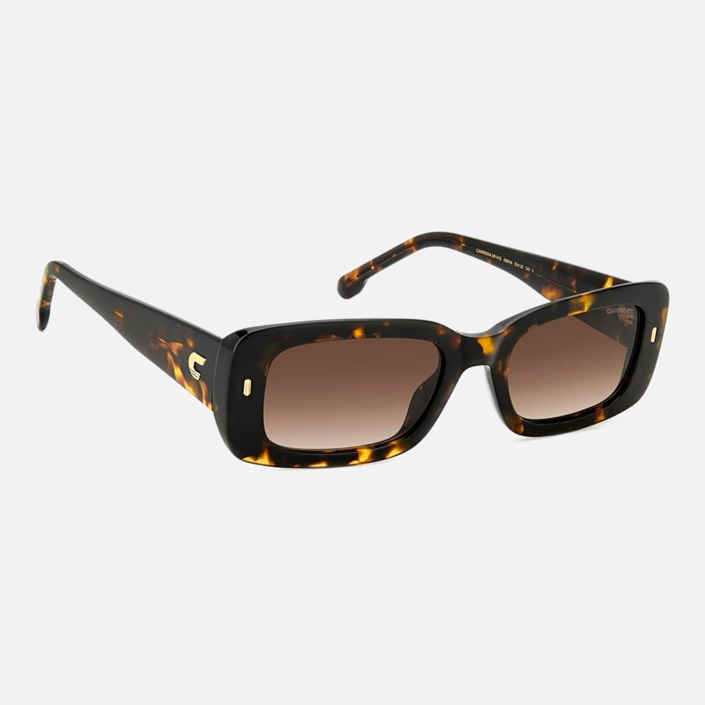 Carrera 53mm Carrera Black Squared Women Sunglasses - Detail View