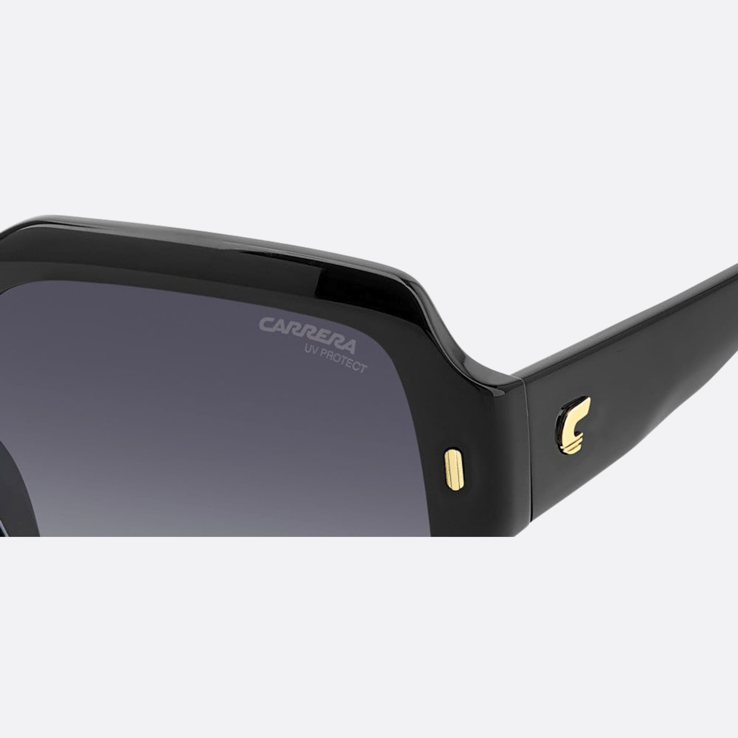 Carrera 56mm Carrera Black Geometric Women Sunglasses - Detail View