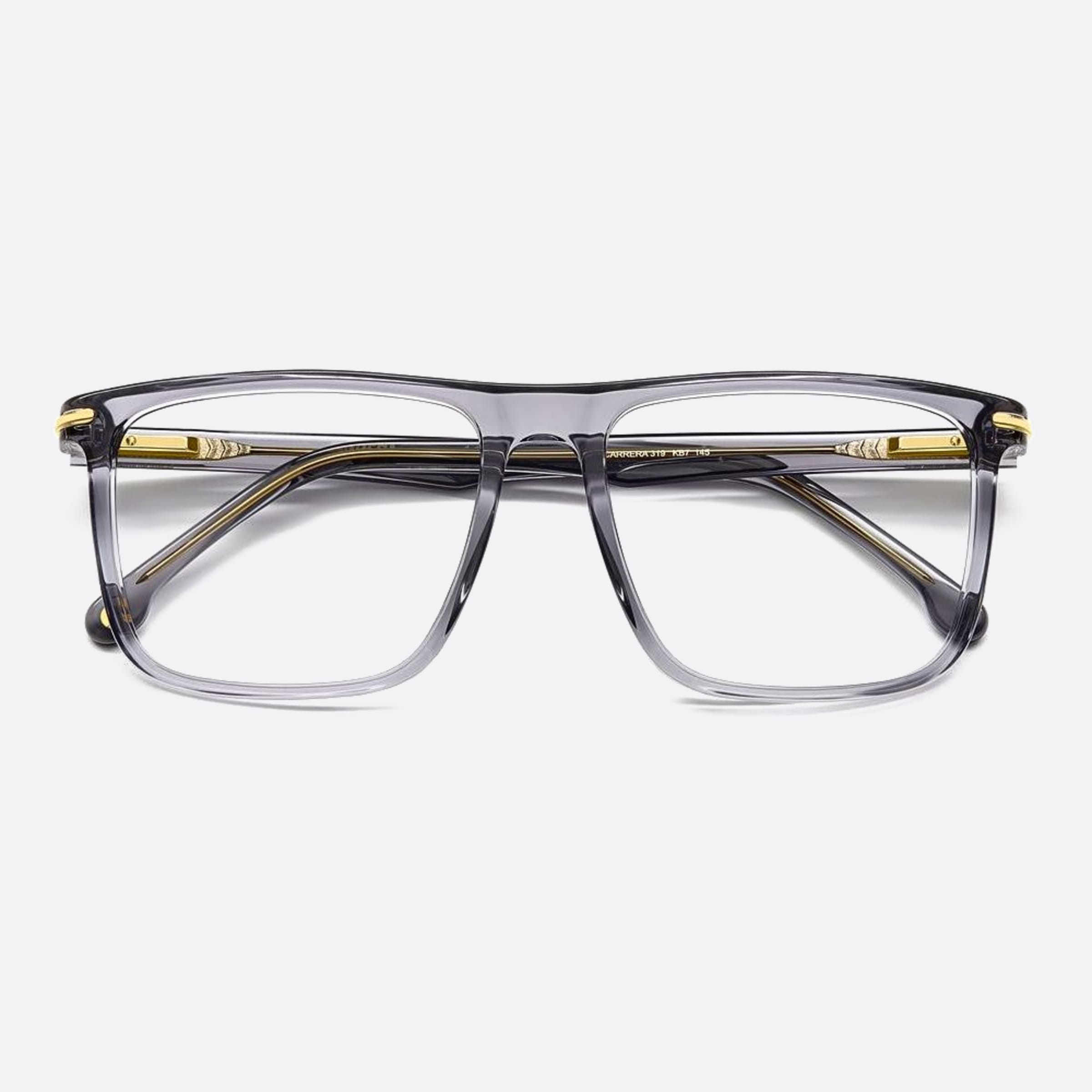 Carrera 56mm Carrera Kb7 Grey Squared Men Eyeglasses - Detail View