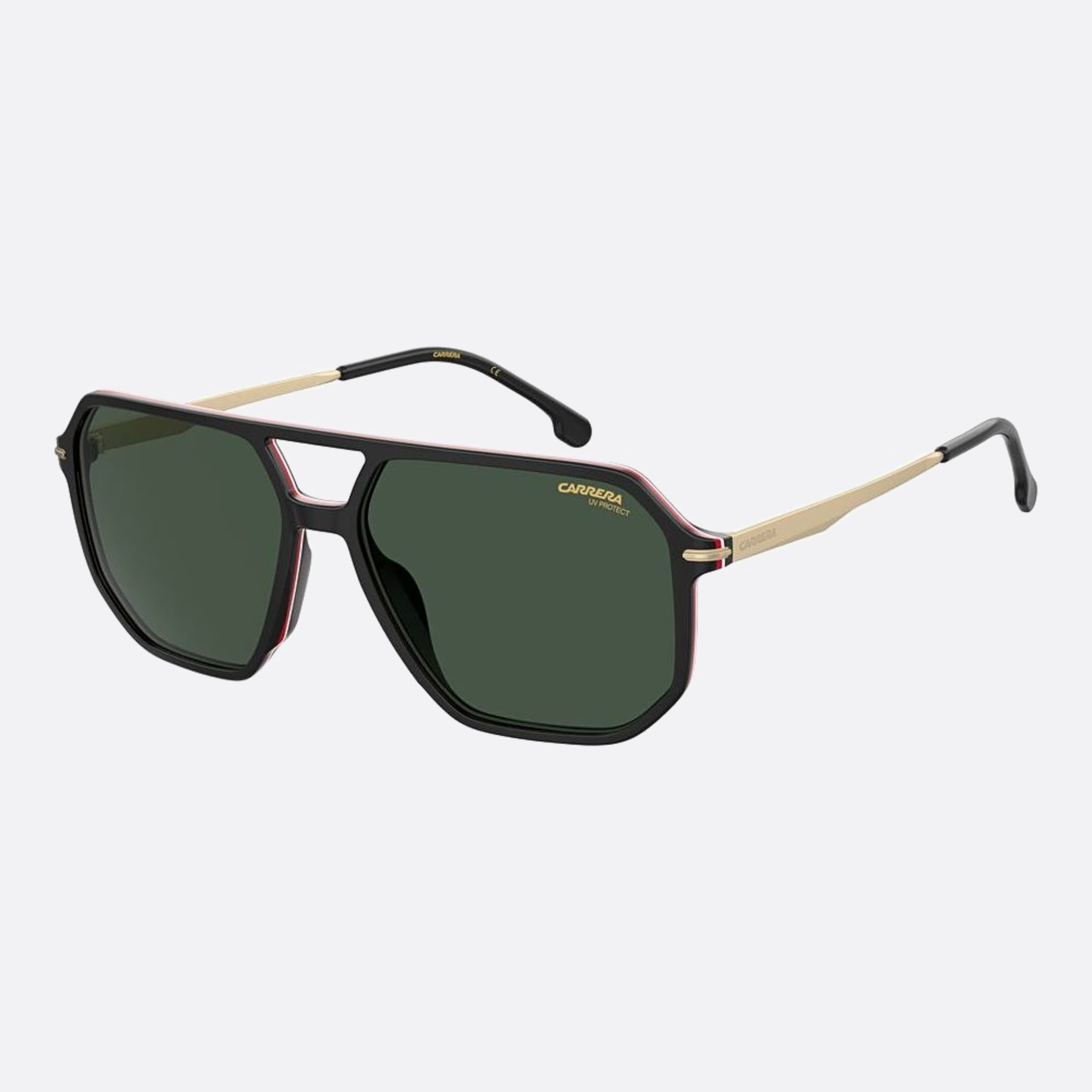 Carrera 59mm Carrera Black Geometric Men Sunglasses - Side View