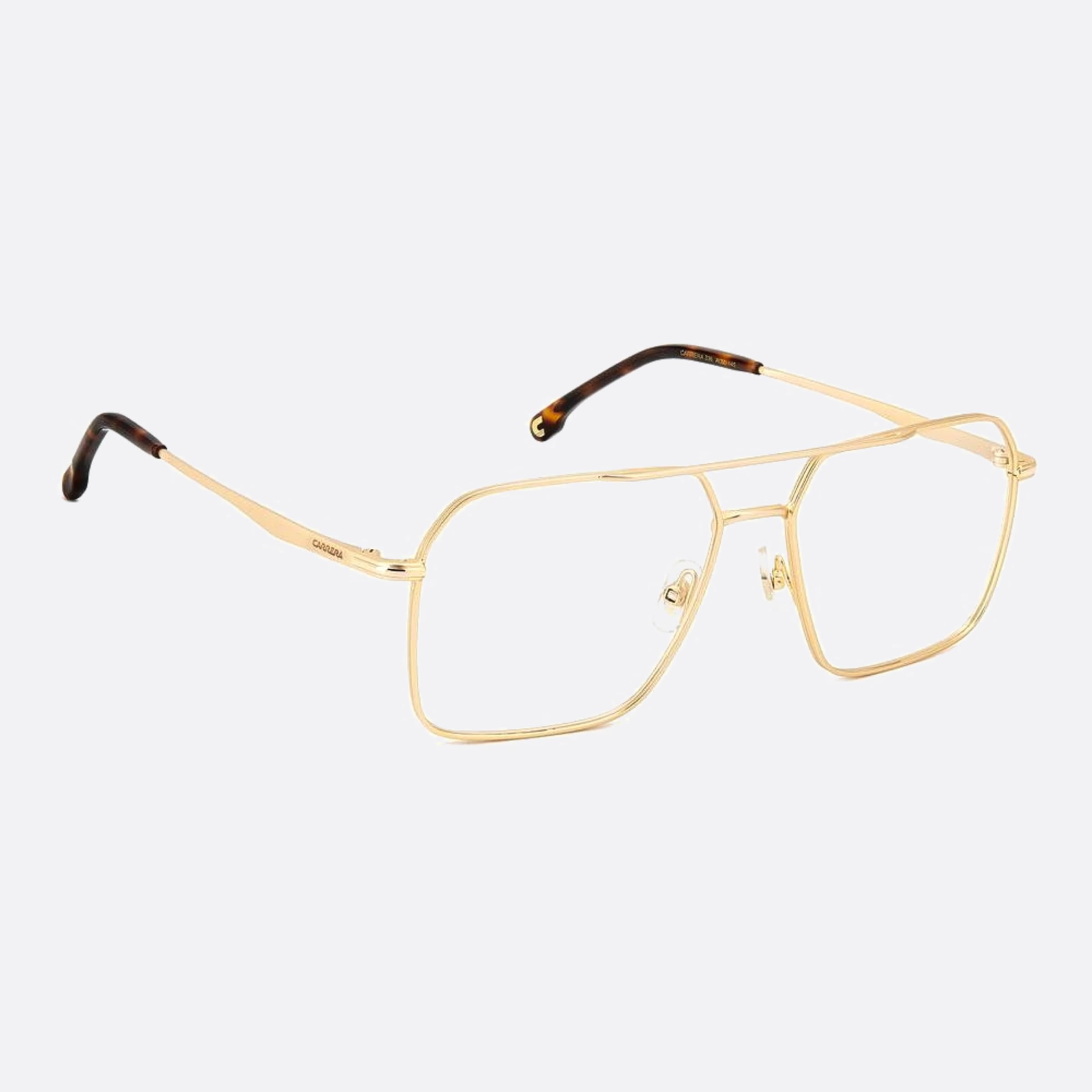 Carrera 57mm Carrera Aoz Gold Geometric Men Eyeglasses - Detail View