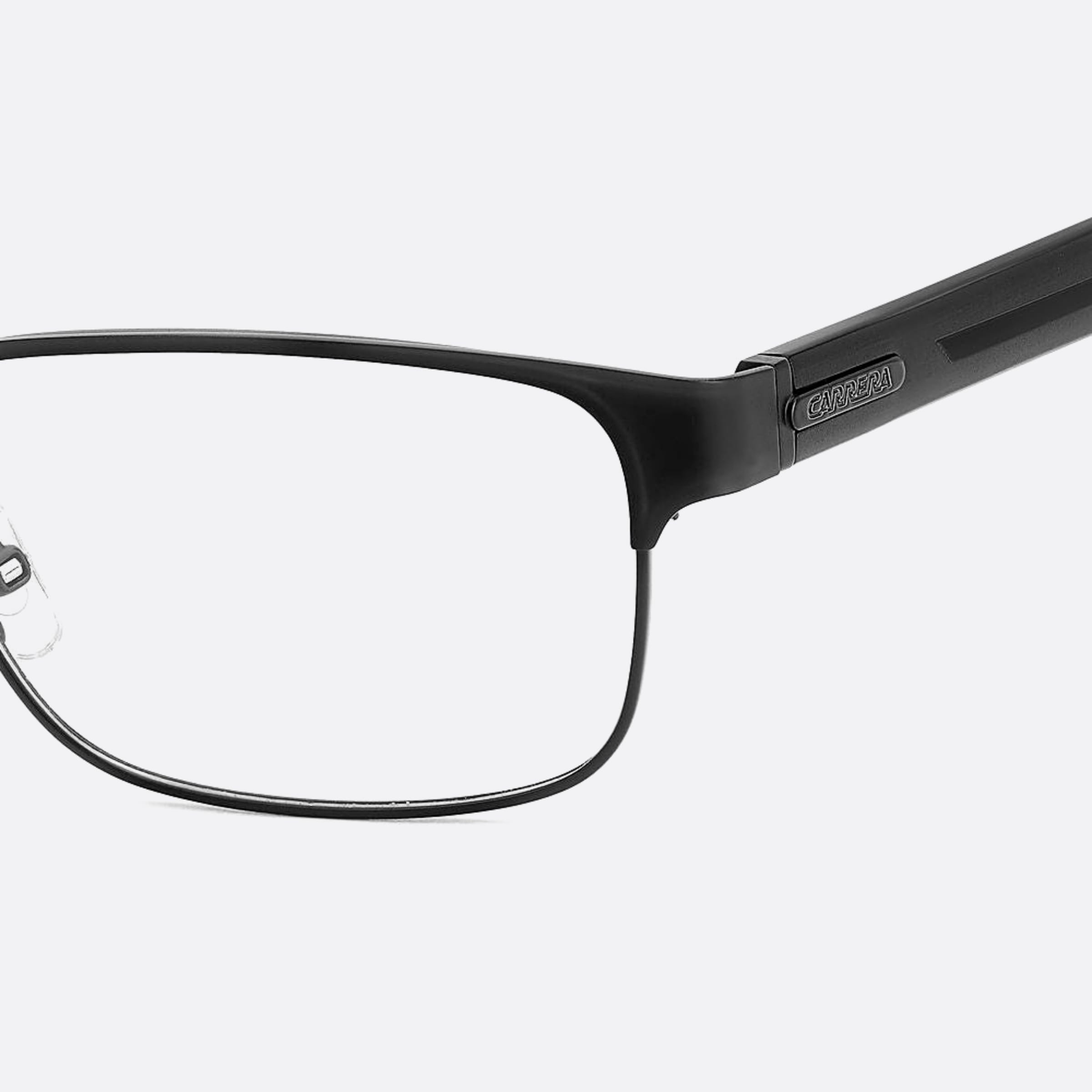 Carrera 56mm Carrera Black Geometric Men Eyeglasses - Detail View
