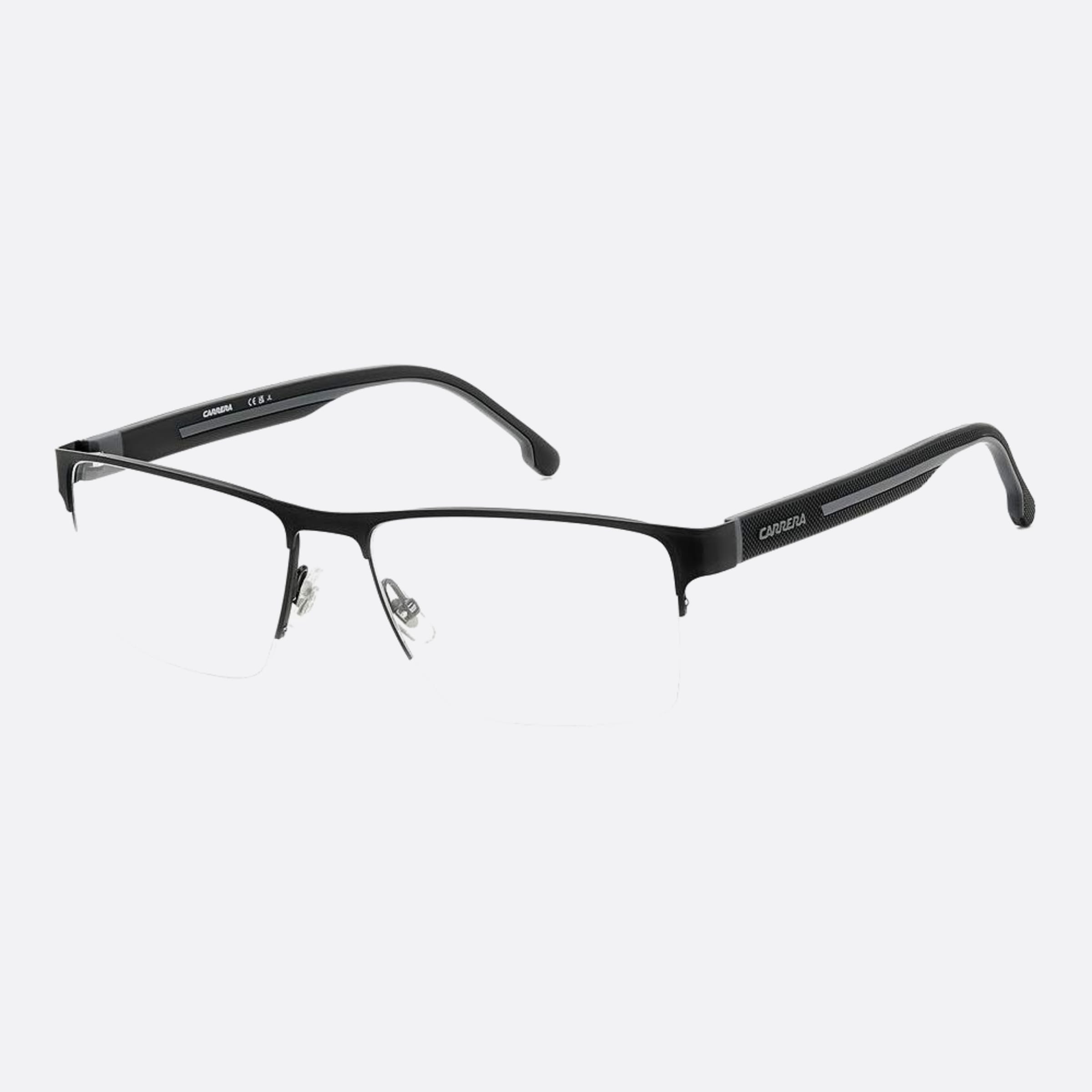 Carrera 58mm Carrera 08a Black Geometric Men Eyeglasses - Side View