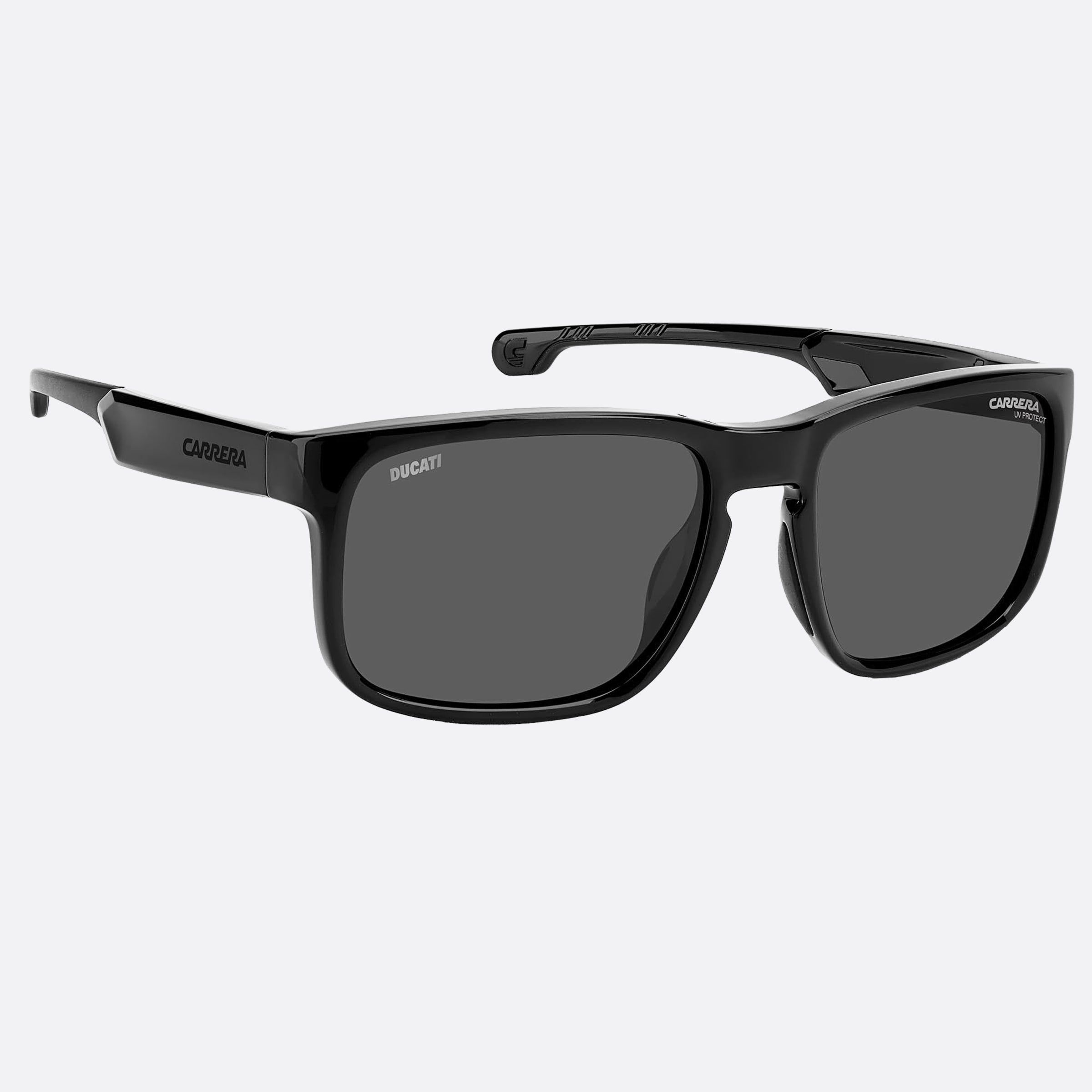 Carrera 57mm Ducati Carduc Black Geometric Men Sunglasses - Detail View