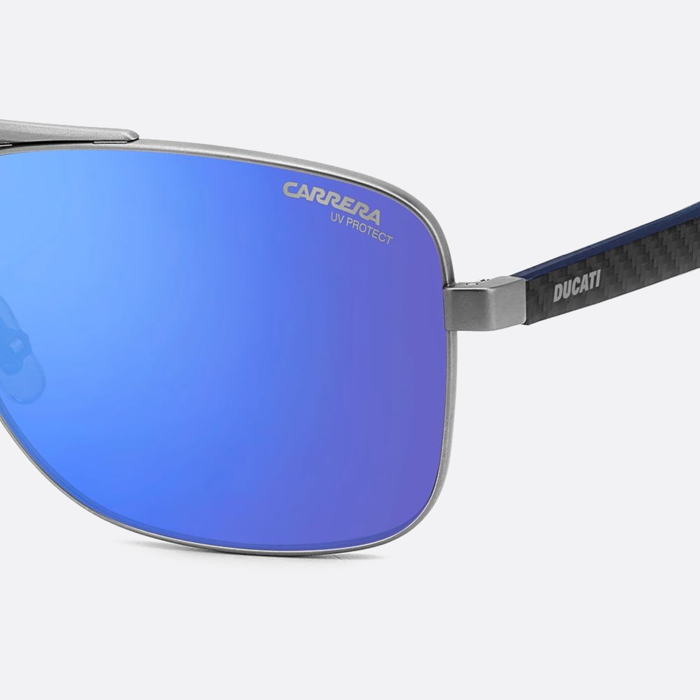 Carrera 60mm Ducati Carduc V6d Ruthenium Squared Men Sunglasses - Additional Angle