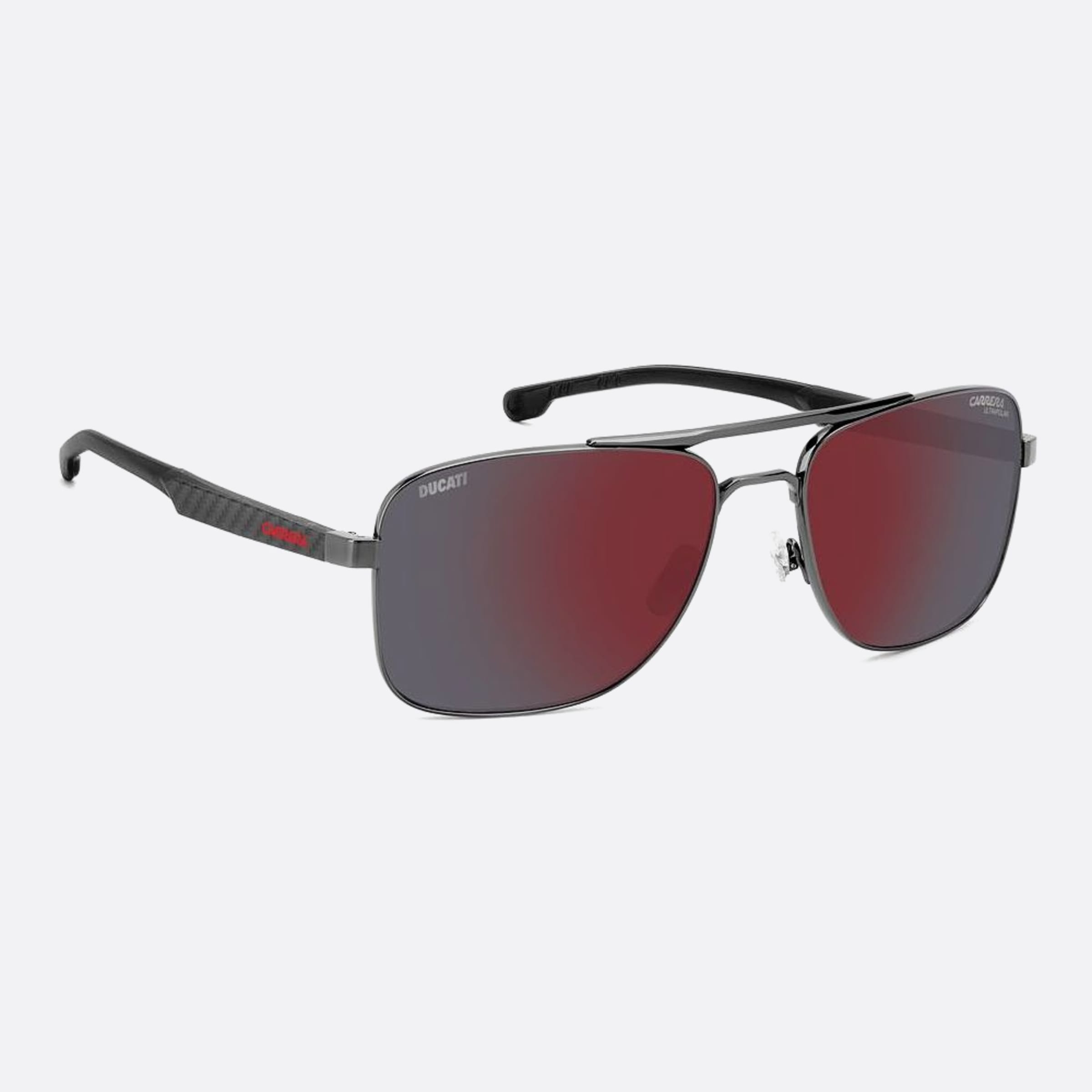 Carrera 60mm Ducati Carduc V81 Ruthenium Squared Polarized Men Sunglasses - Detail View
