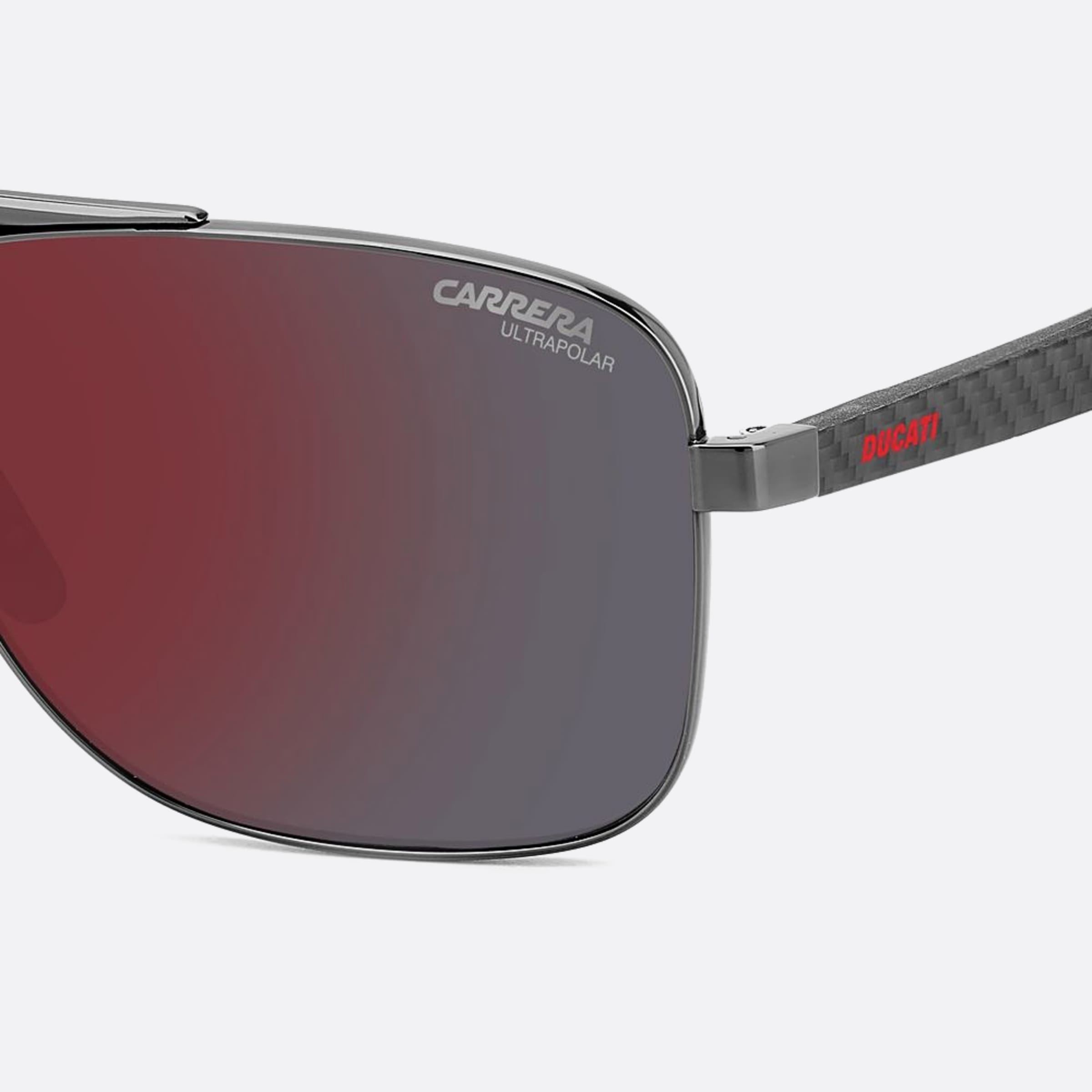 Carrera 60mm Ducati Carduc V81 Ruthenium Squared Polarized Men Sunglasses - Additional Angle