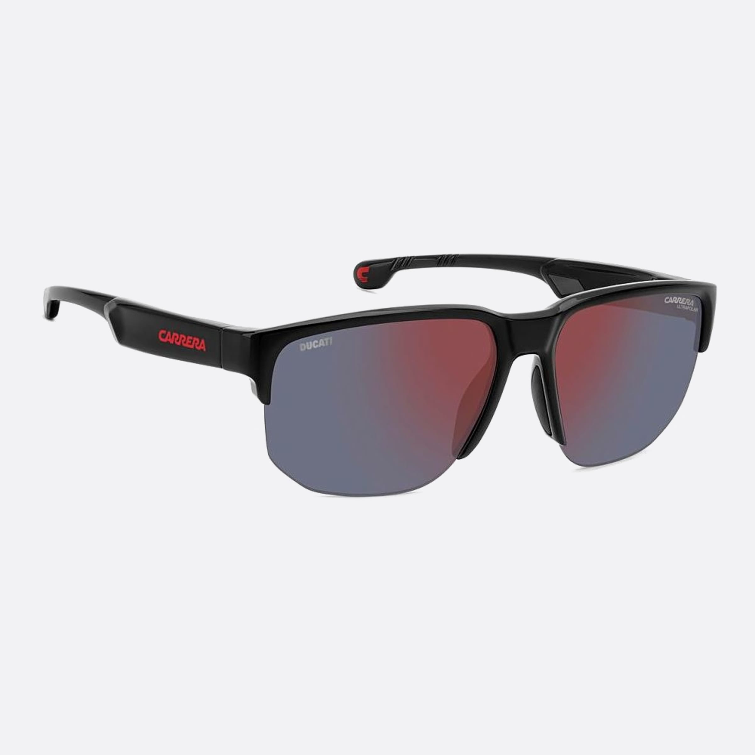 Carrera 63mm Ducati Carduc Black Squared Polarized Men Sunglasses - Additional Angle