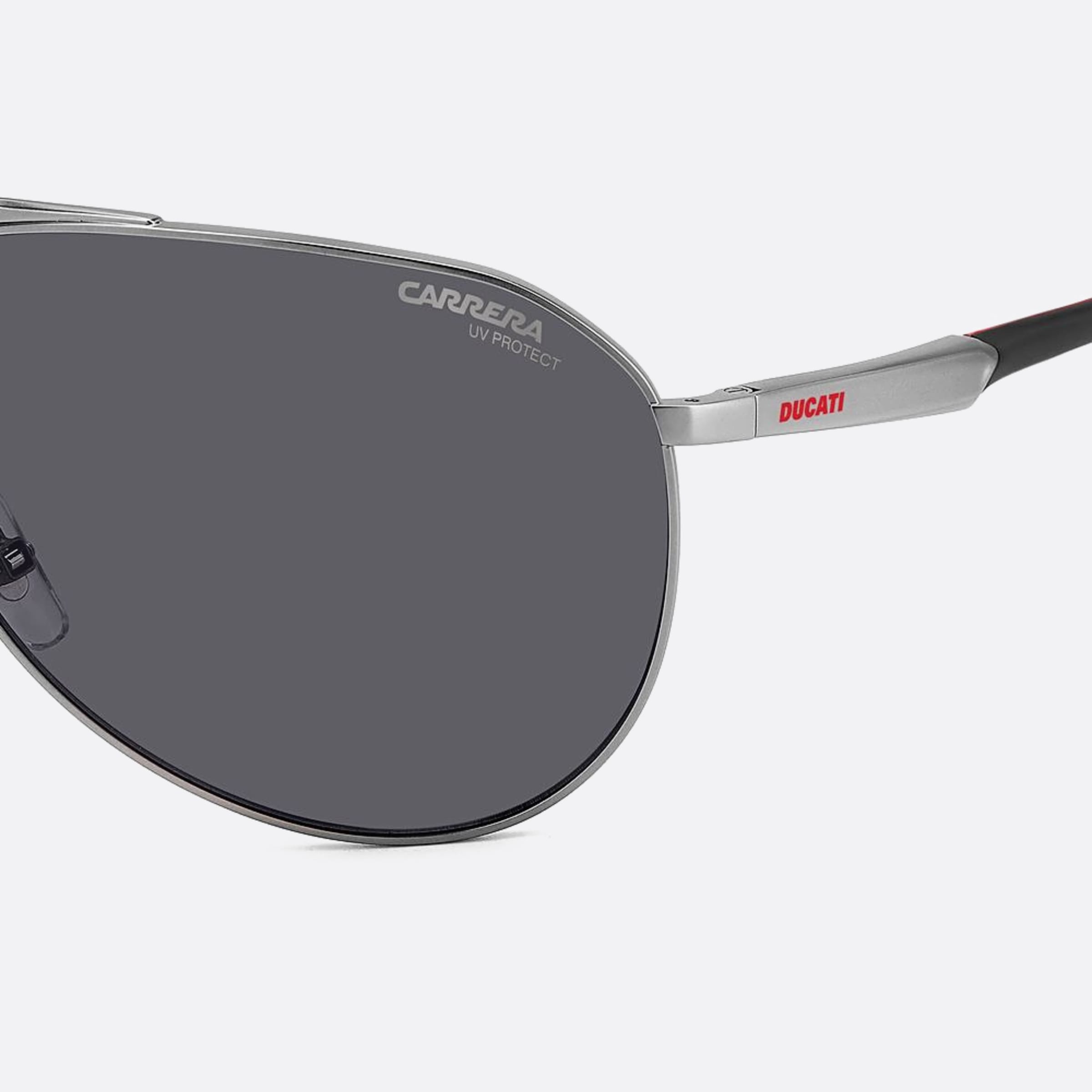 Carrera 67mm Ducati Carduc 3s3 Grey Pilot Men Sunglasses - Detail View