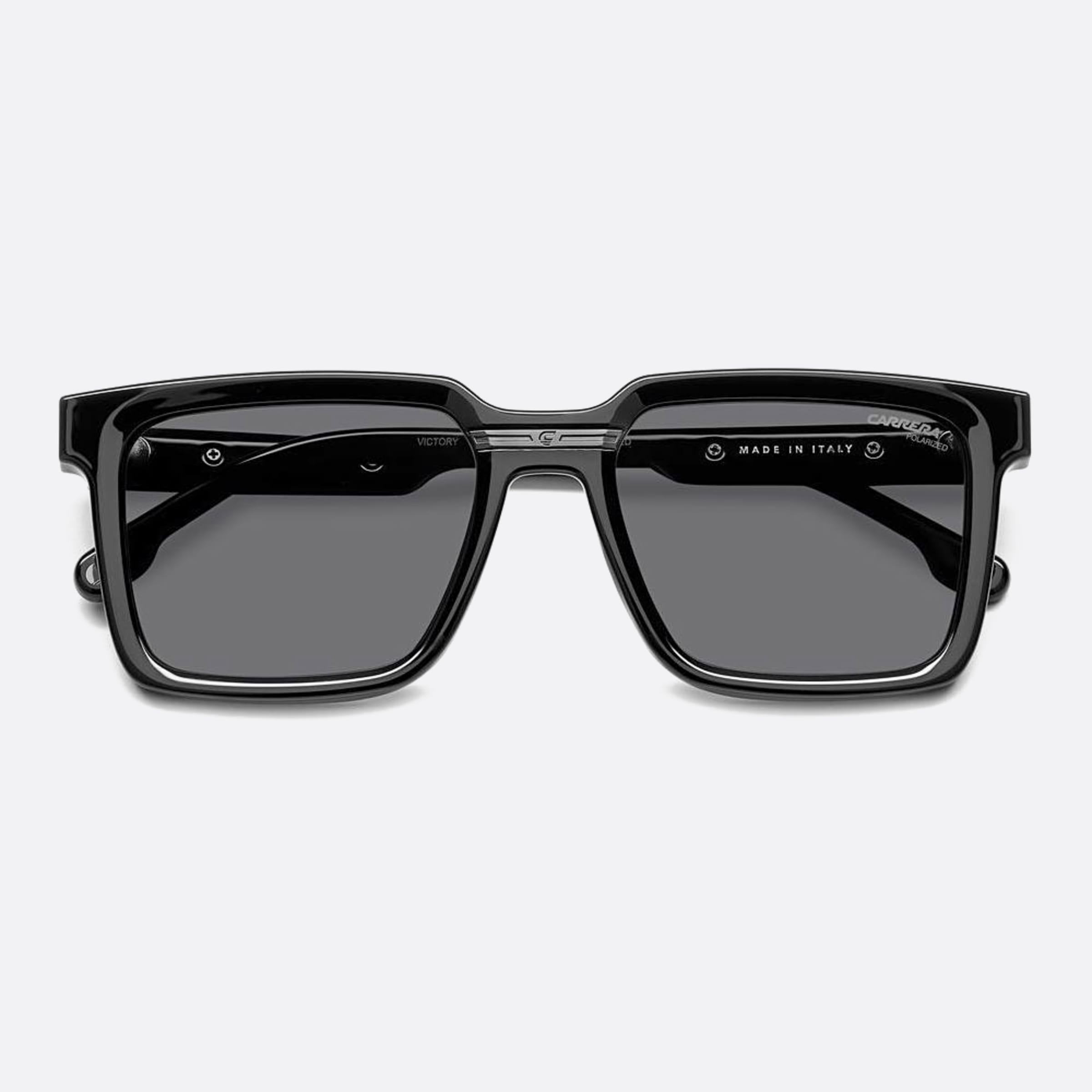 Carrera 54mm Victory Black Geometric Polarized Men Sunglasses - Detail View