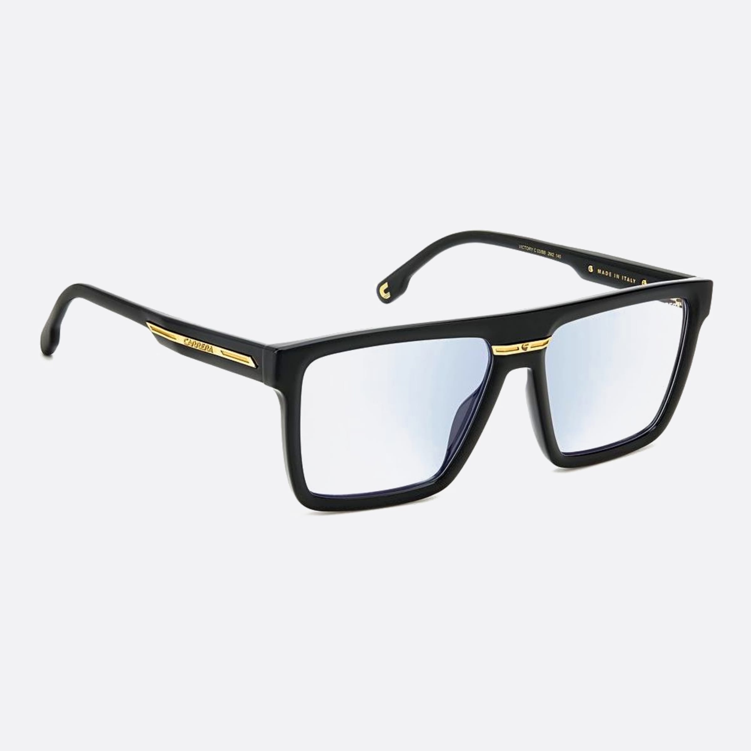 Carrera 58mm Victory 2m2 Black Squared Men Eyeglasses - Detail View