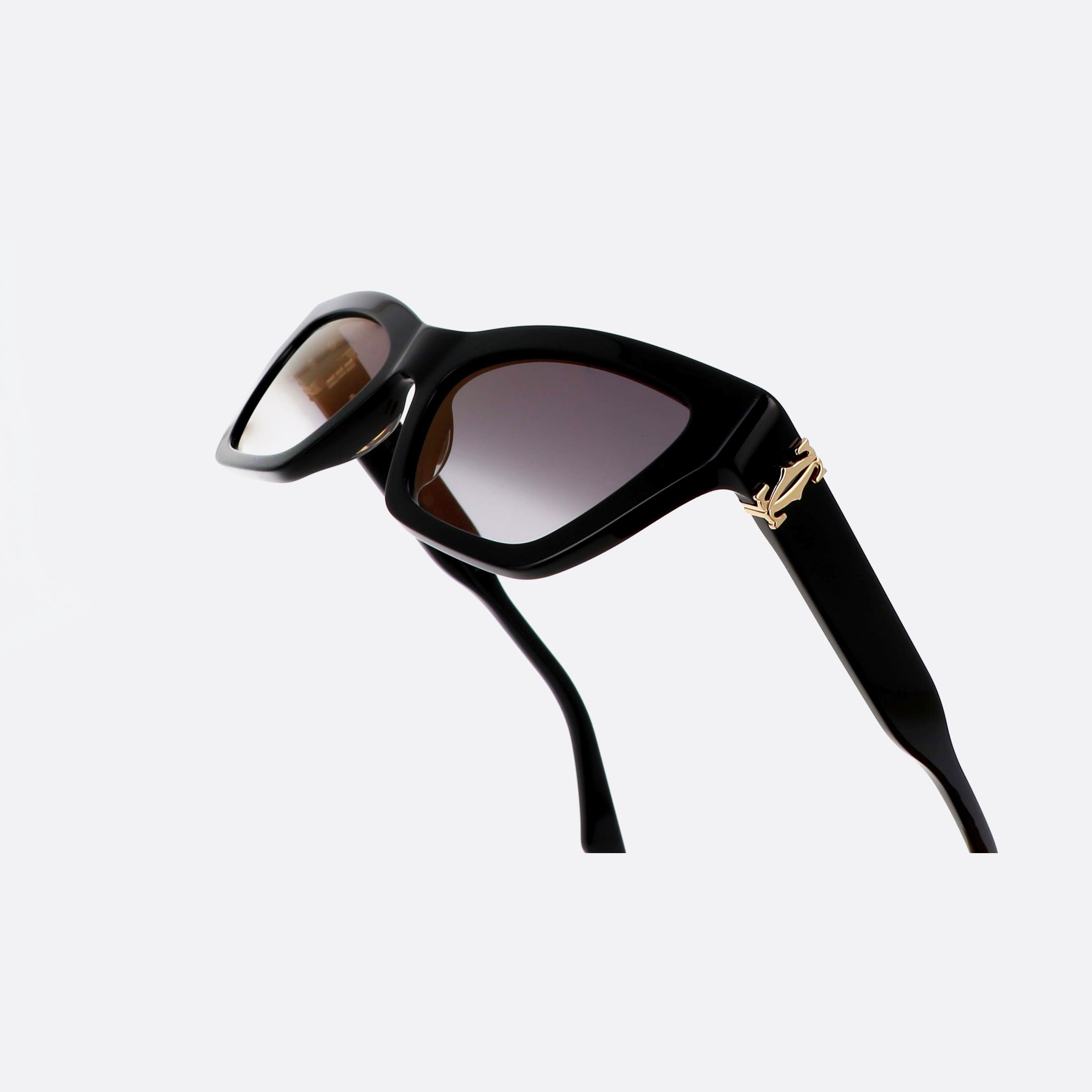 Cartier 53mm Contemporary Gold Cat Eye Women Sunglasses - Lifestyle Shot