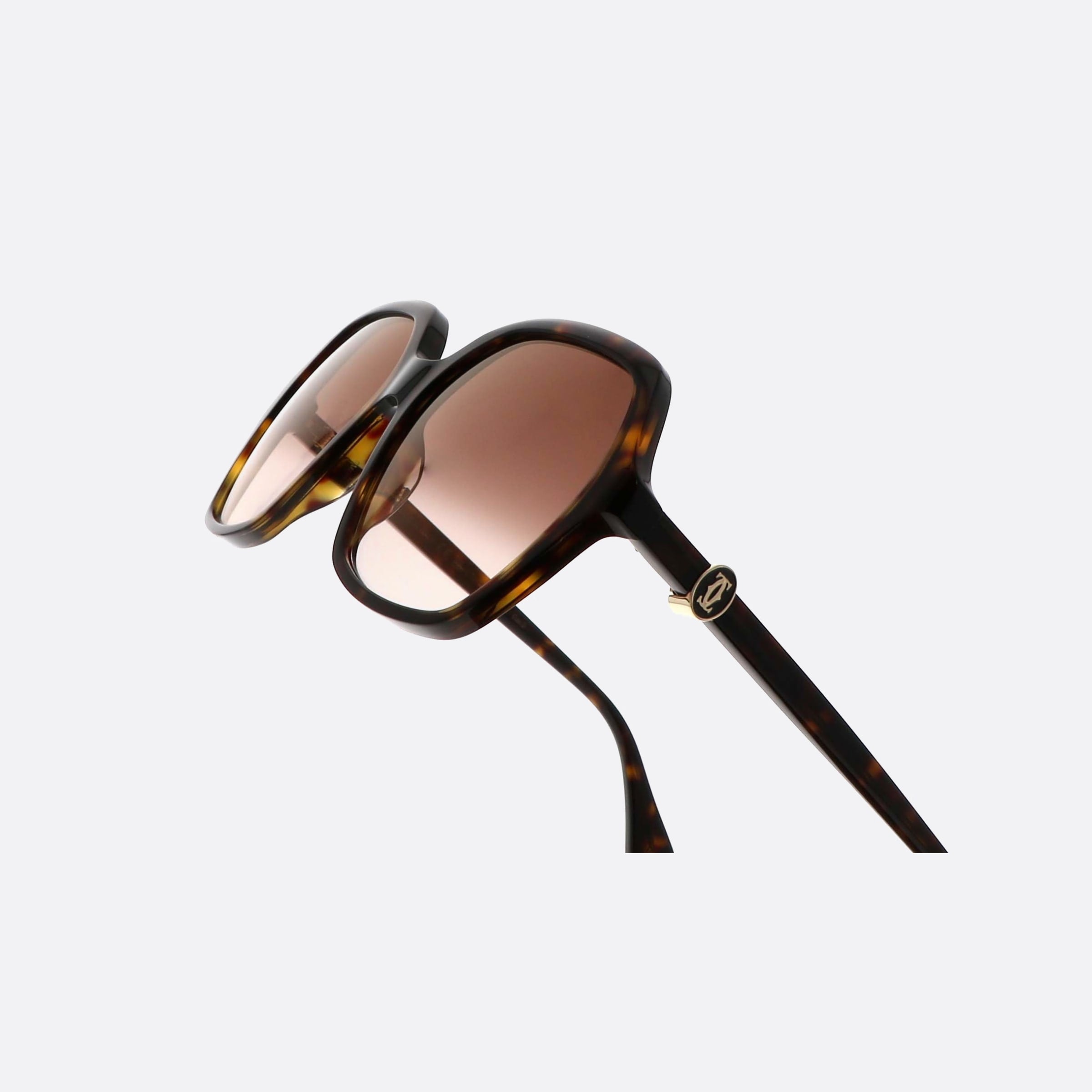 Cartier 57mm Contemporary Havana Oversize Women Sunglasses - Lifestyle Shot