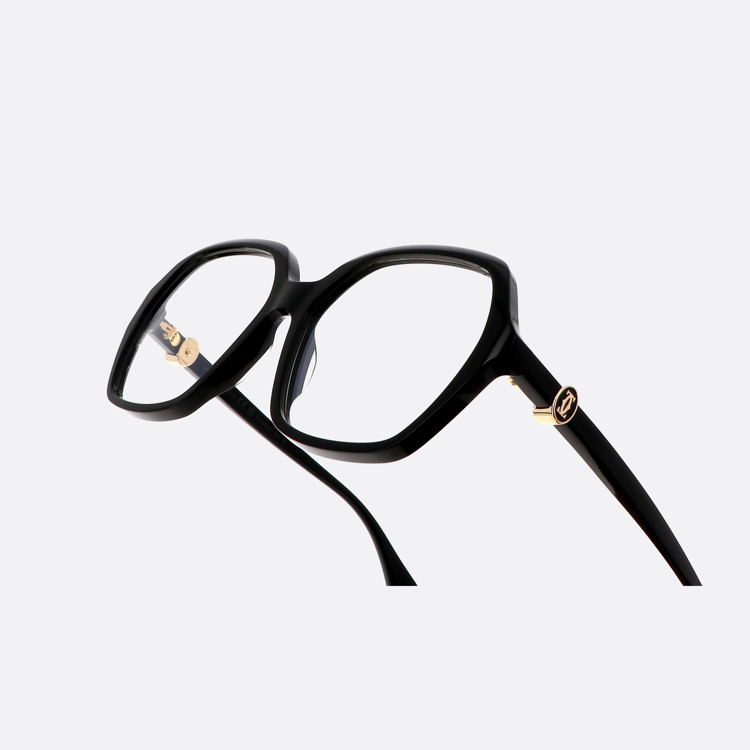Cartier 57mm Contemporary Black Square Women Eyeglasses - Lifestyle Shot