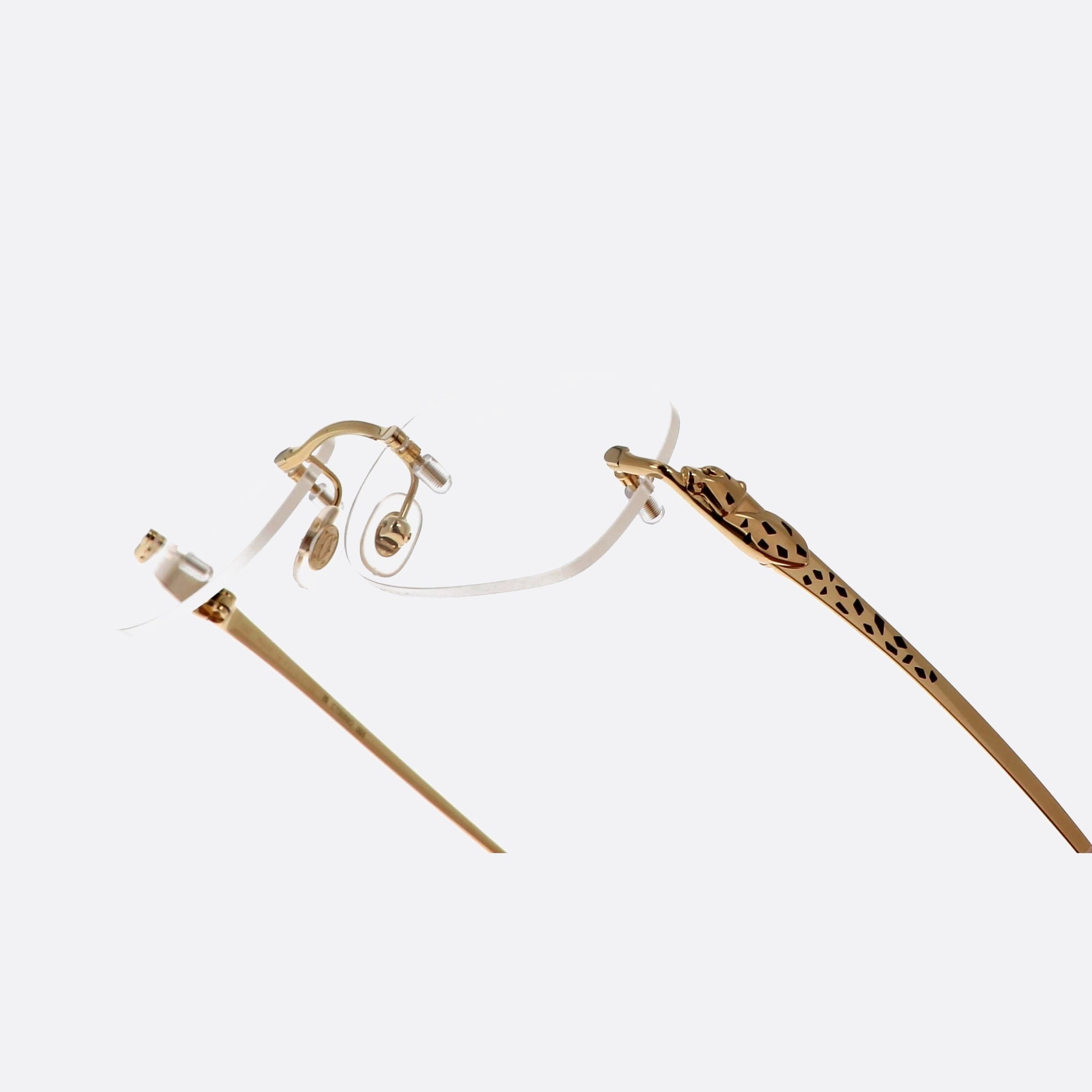 Cartier 52mm Core Range Gold Rectangle Unisex Eyeglasses - Lifestyle Shot