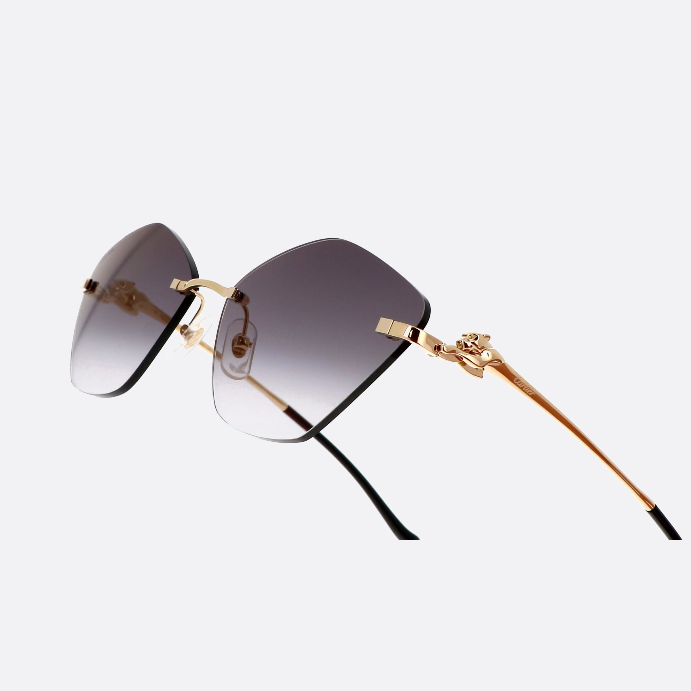 Cartier 61mm Core Range Gold Geometric Women Sunglasses - Lifestyle Shot