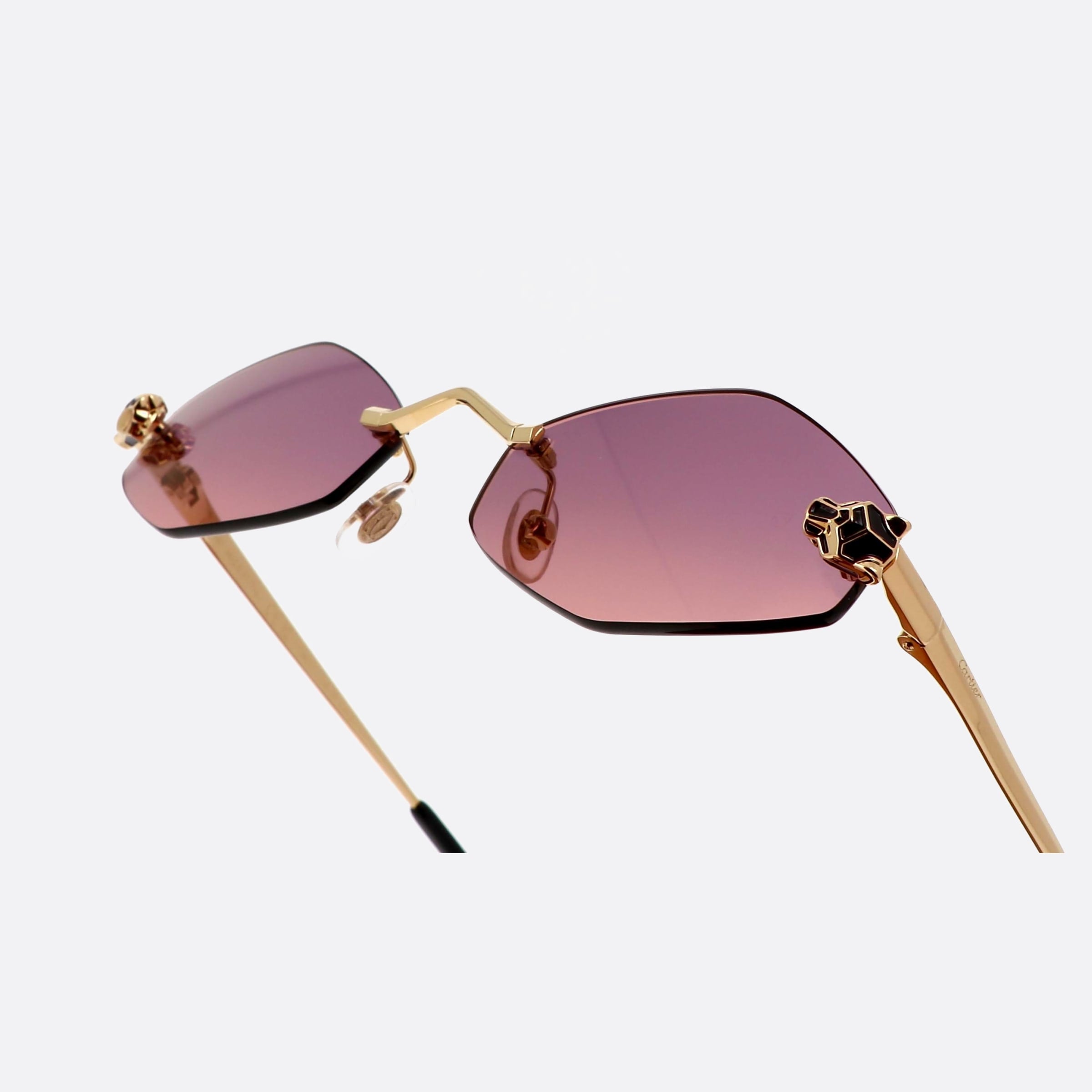 Cartier 55mm Core Range Gold Geometric Polarized Women Sunglasses - Lifestyle Shot