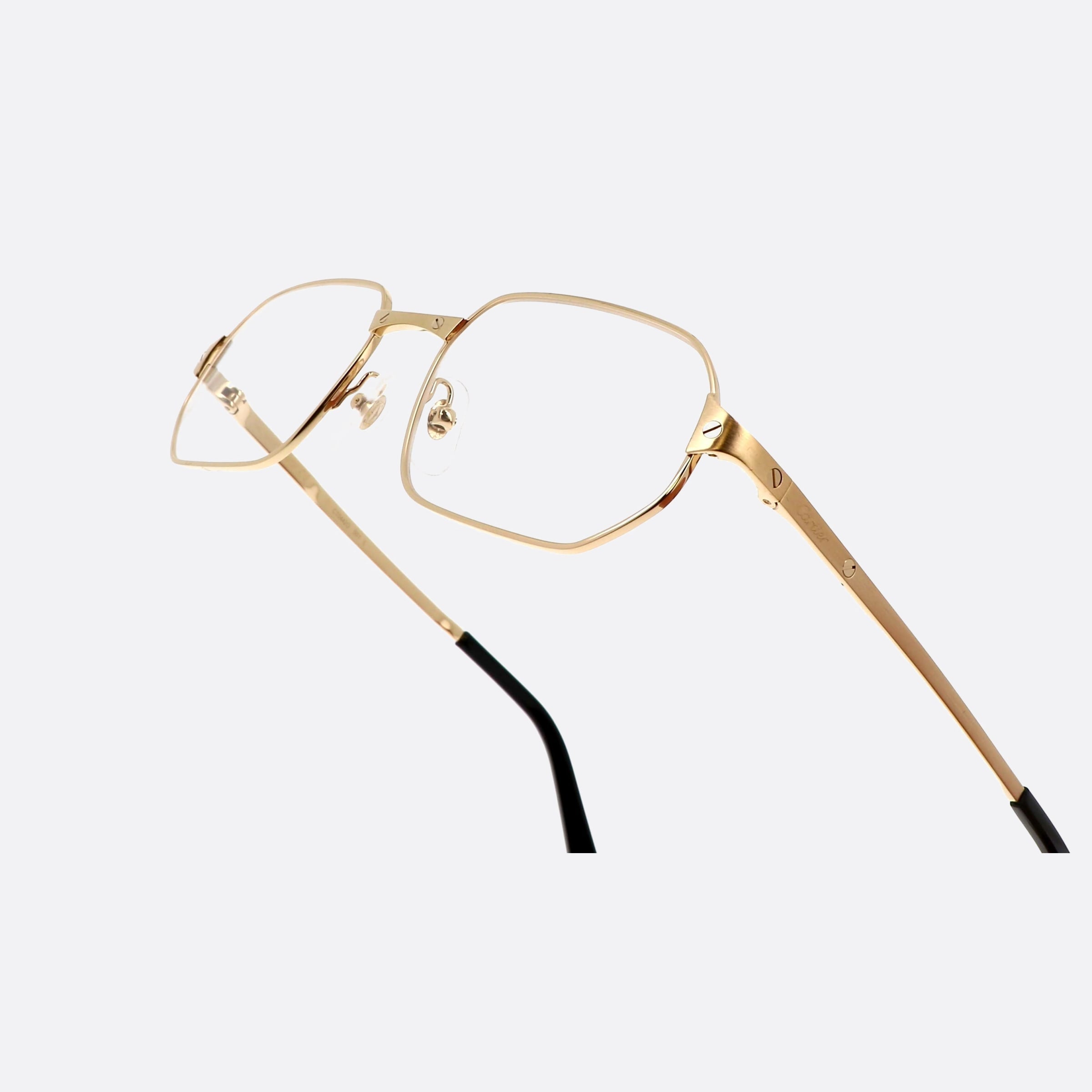 Cartier 53mm Core Range Gold Rectangle Men Eyeglasses - Lifestyle Shot
