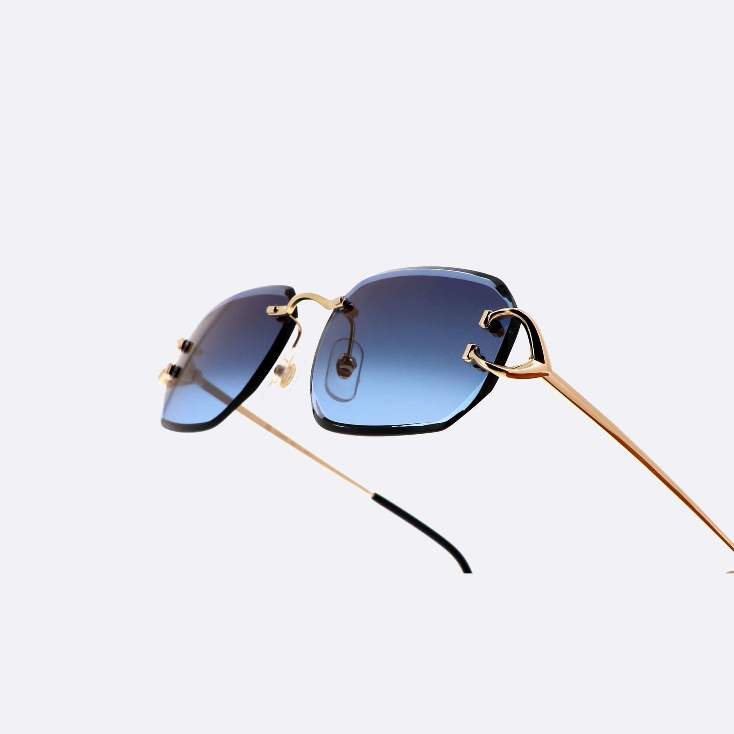 Cartier 58mm Core Range Gbb Gold Rectangle Polarized Men Sunglasses - Lifestyle Shot