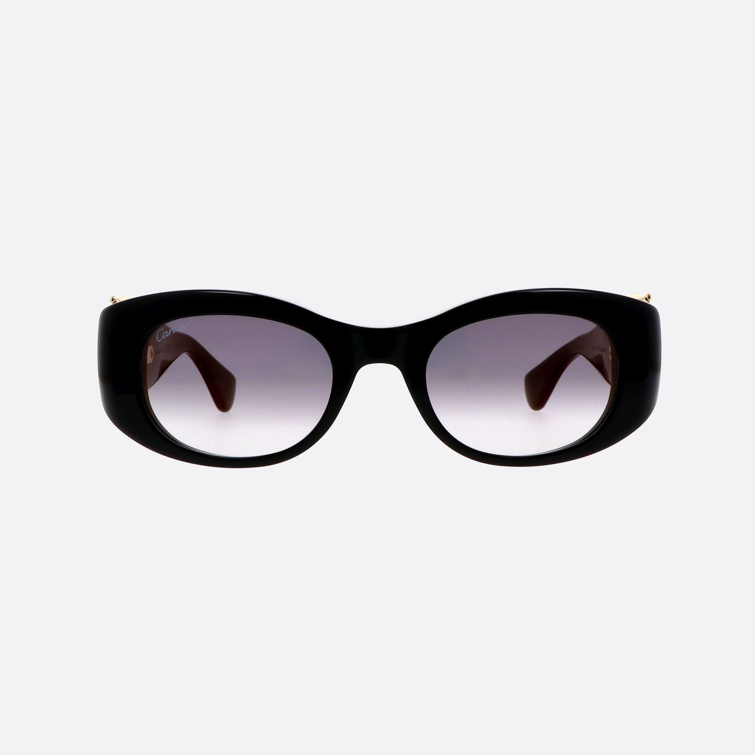 Cartier 51mm Core Range Black Cat Eyes Unisex Sunglasses - Side View