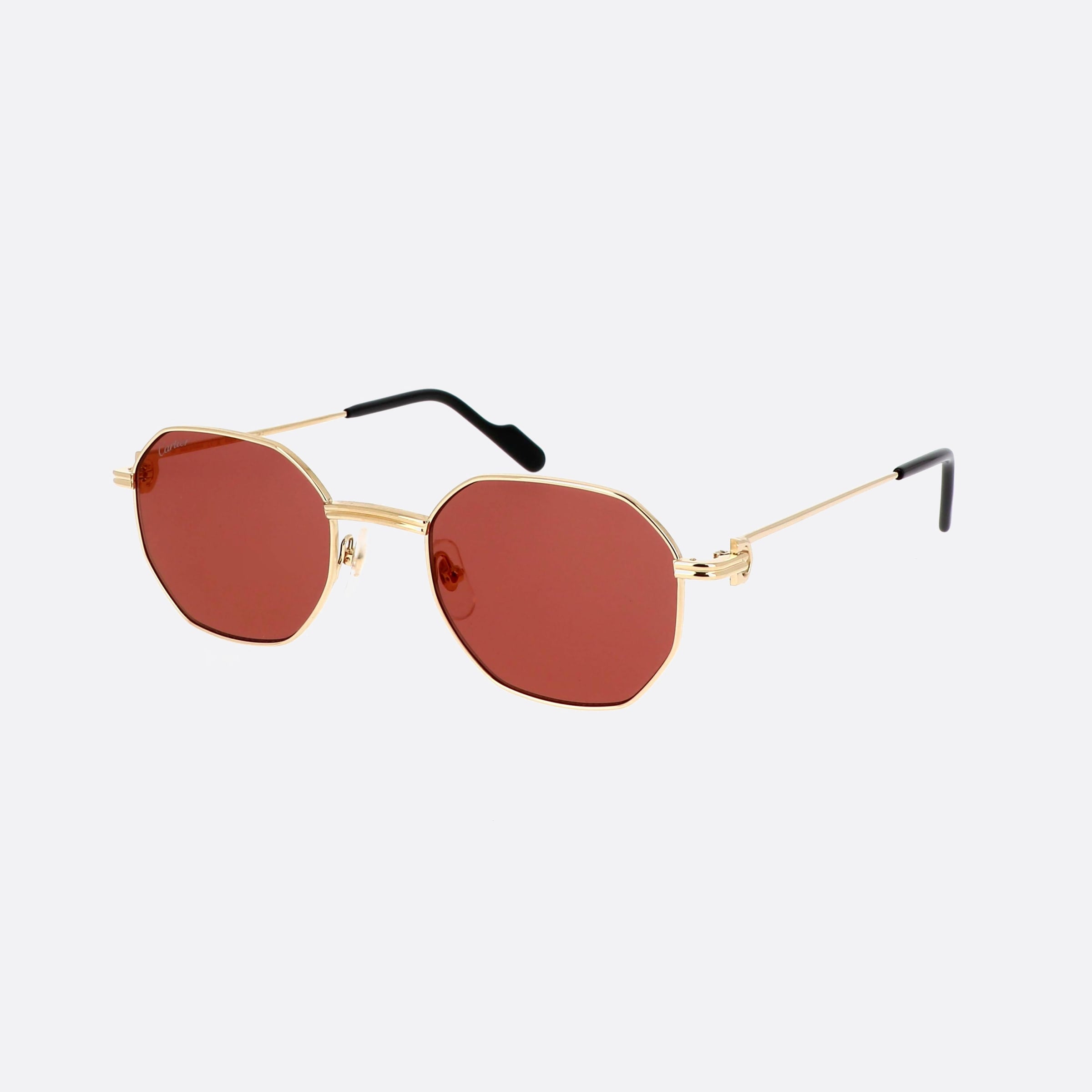 Cartier 50mm Core Range Gold Octogonale Unisex Sunglasses - Main View