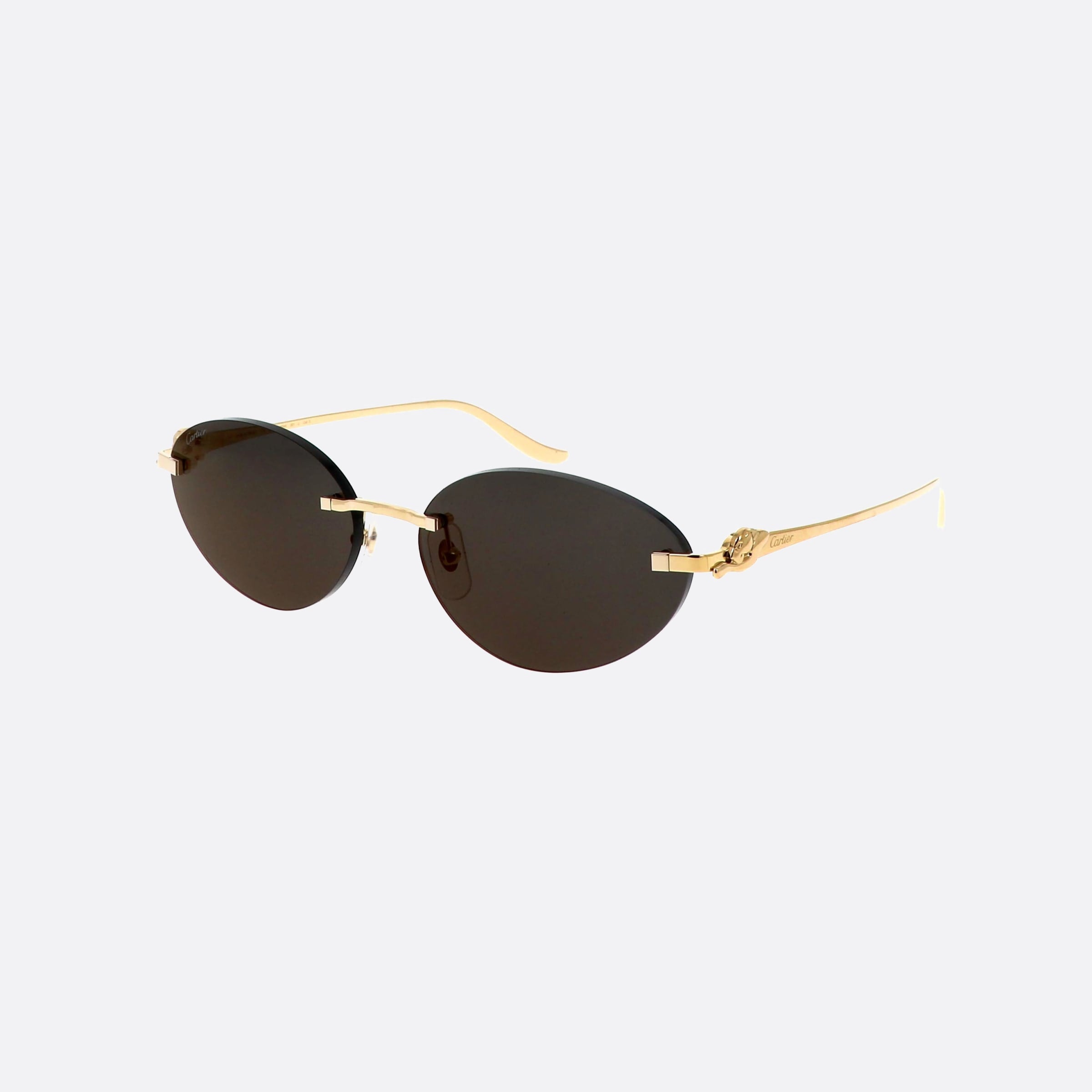 Cartier 58mm Core Range Gold Round Women Sunglasses - Main View