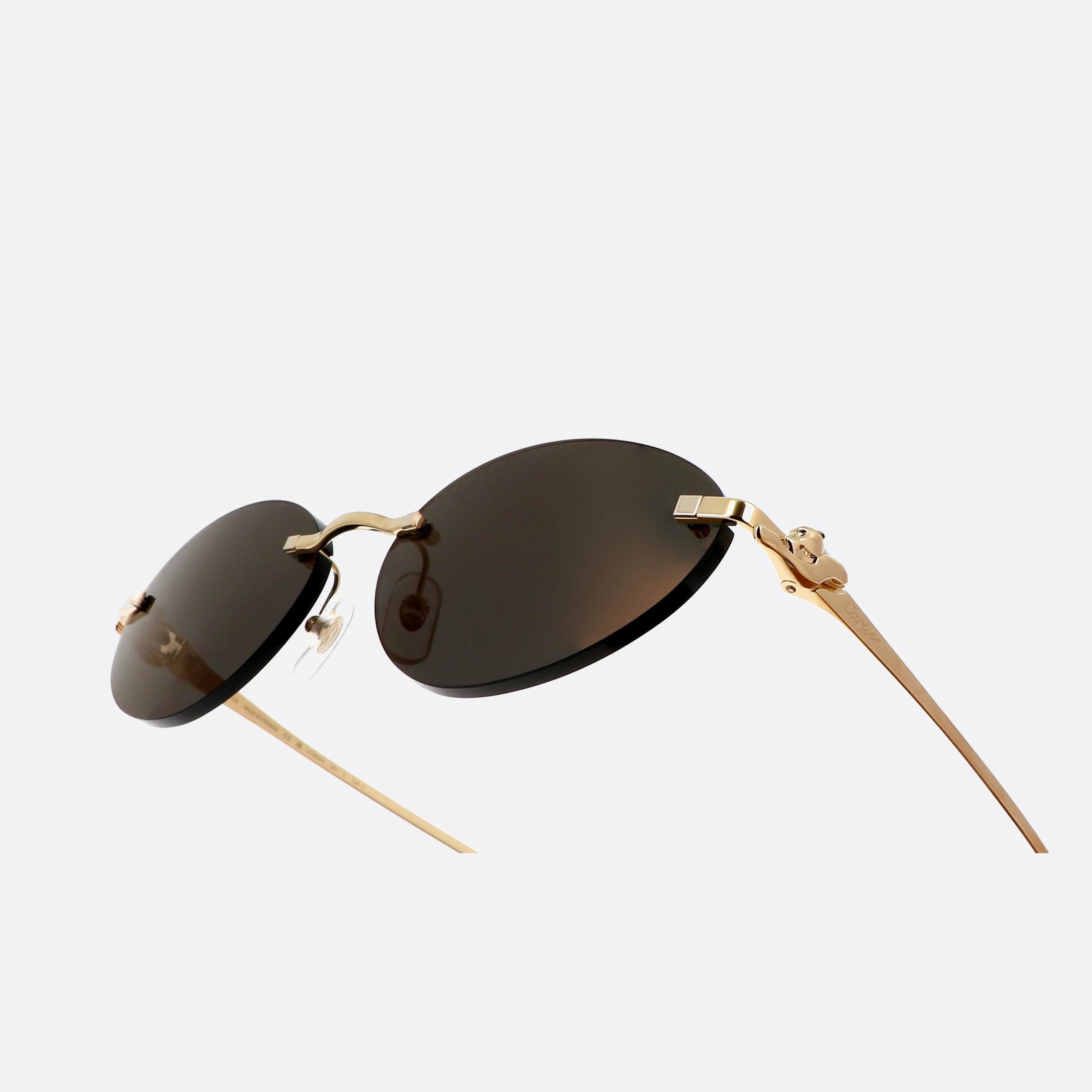 Cartier 58mm Core Range Gold Round Women Sunglasses - Lifestyle Shot