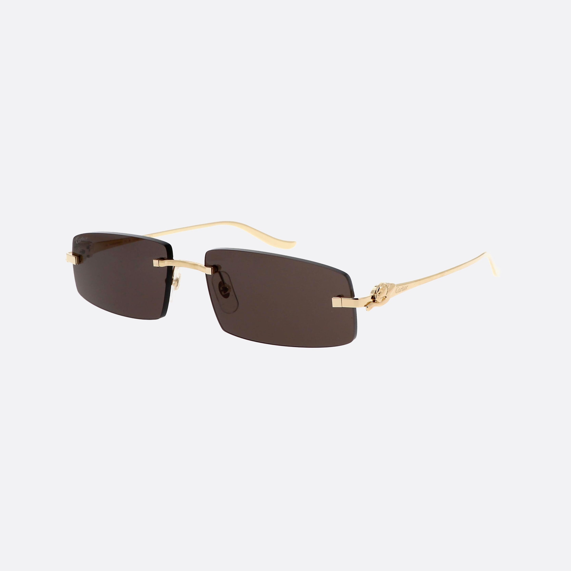 Cartier 58mm Core Range Gold Rectangle Unisex Sunglasses - Main View