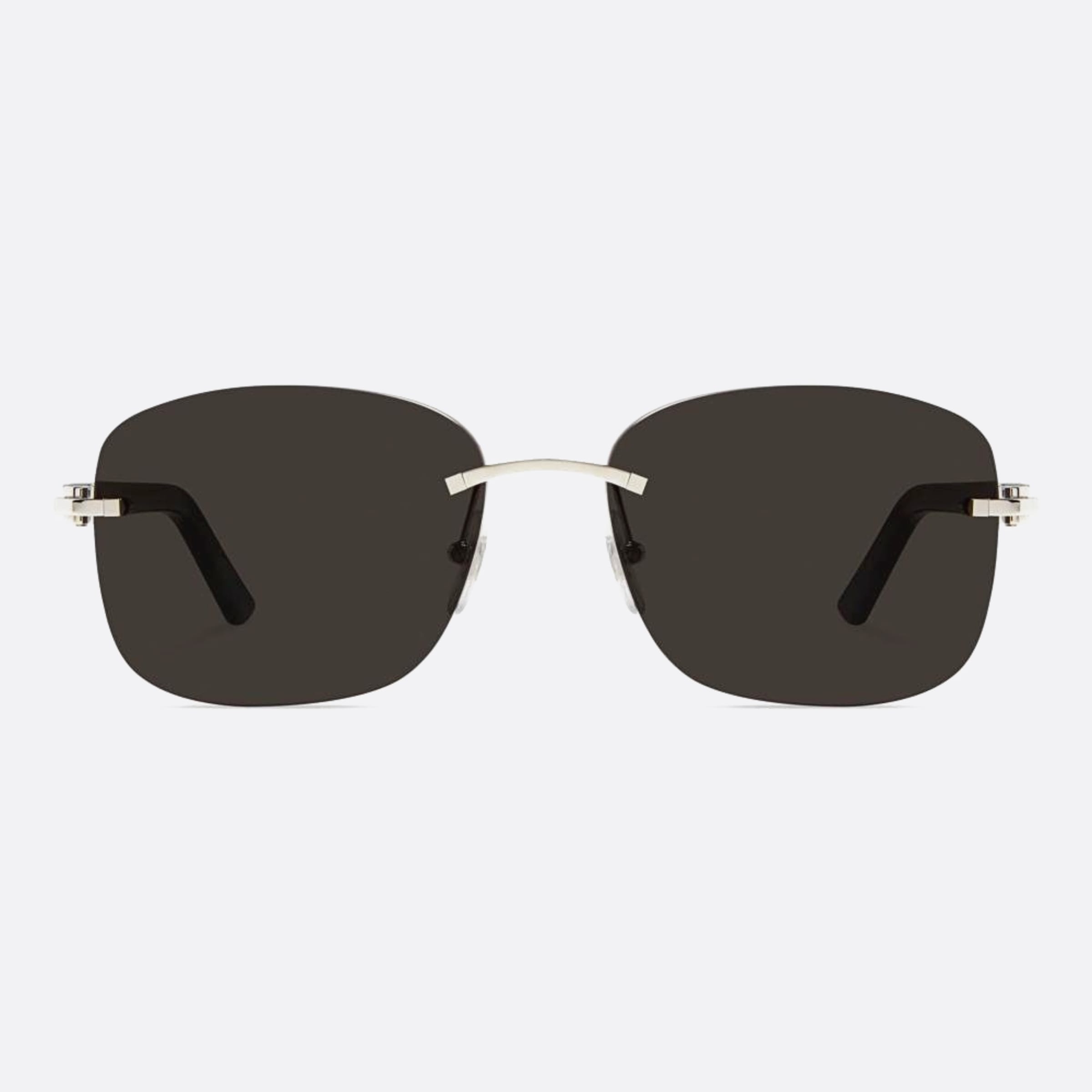 Cartier 58mm Silver Geometric Men Sunglasses - Main View