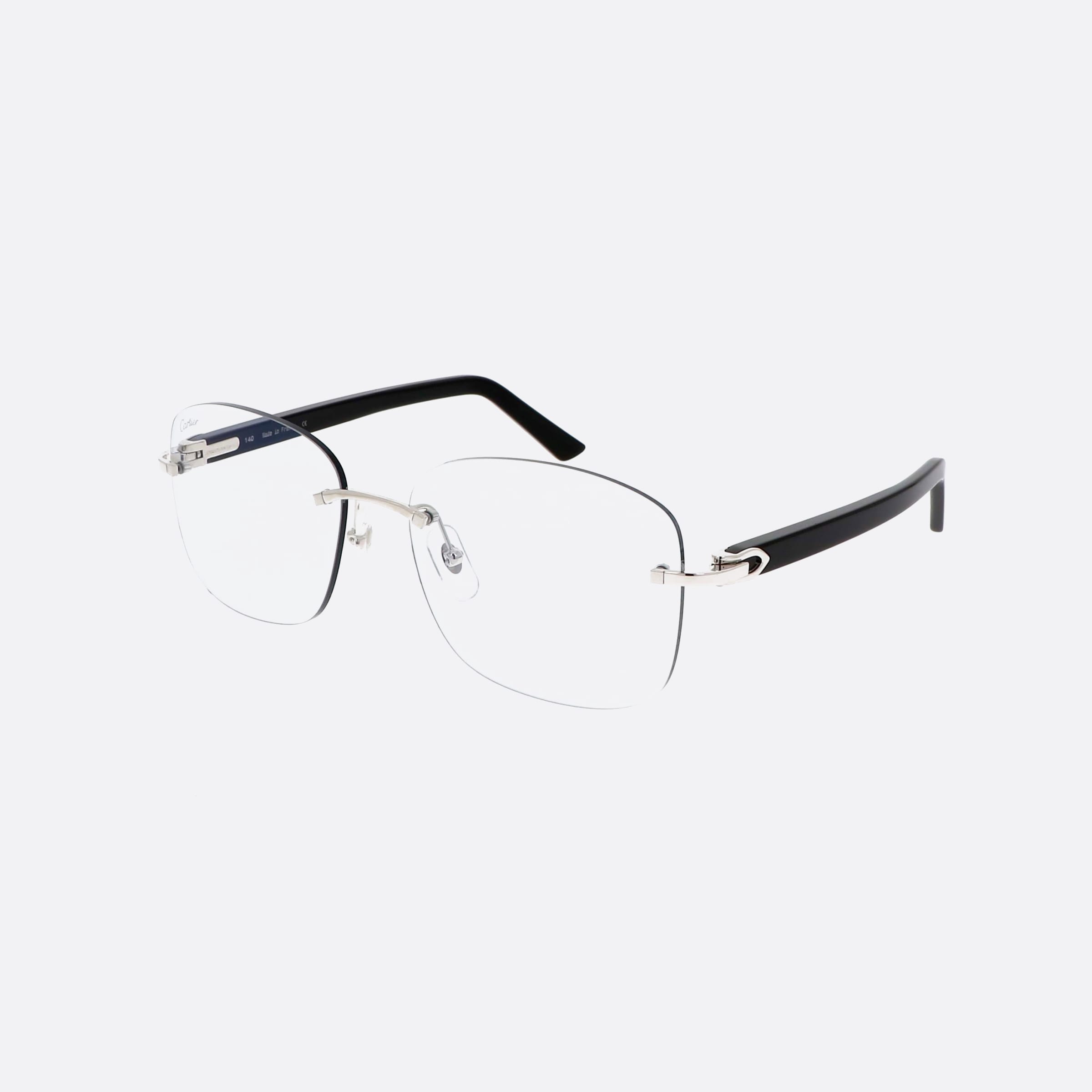 Cartier 58mm Silver Geometric Photochromic Men Sunglasses - Main View