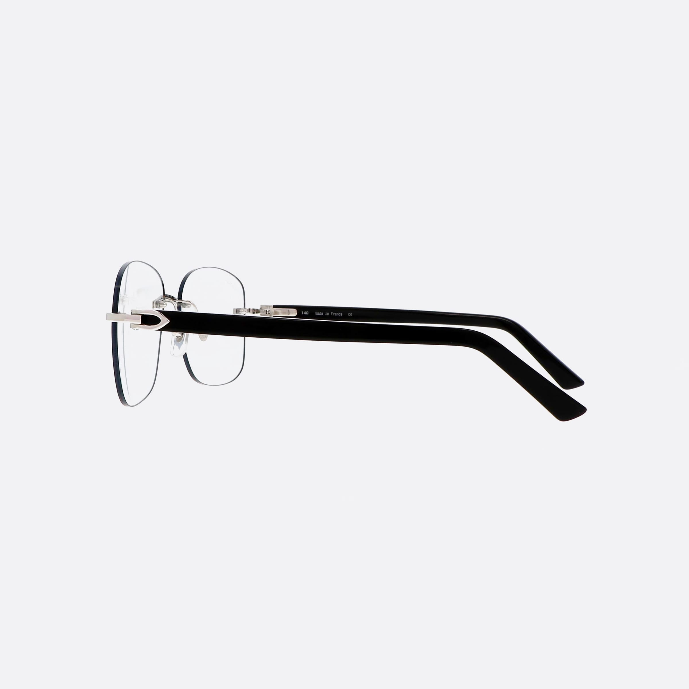 Cartier 58mm Silver Geometric Photochromic Men Sunglasses - Detail View