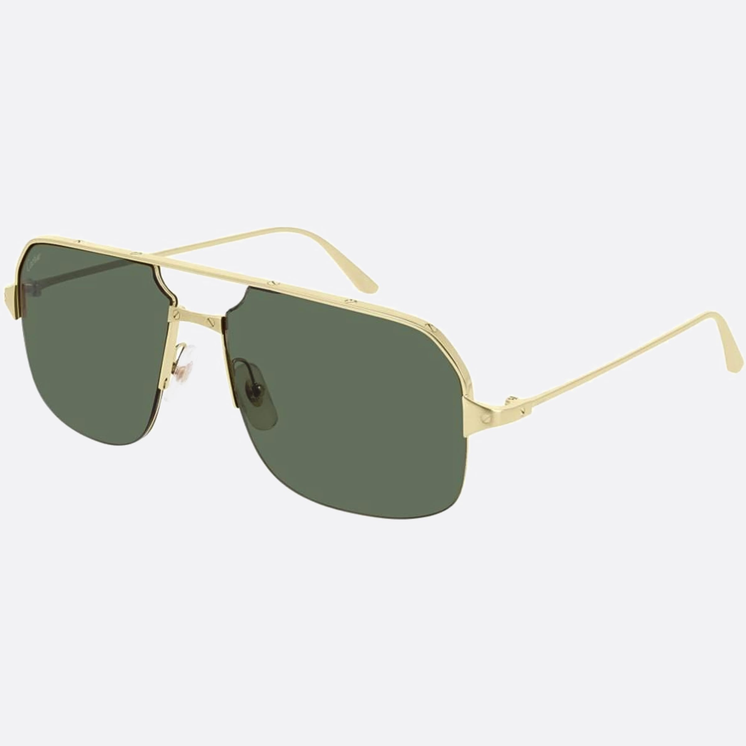 Cartier 59mm Gold Pilot Men Sunglasses - Side View