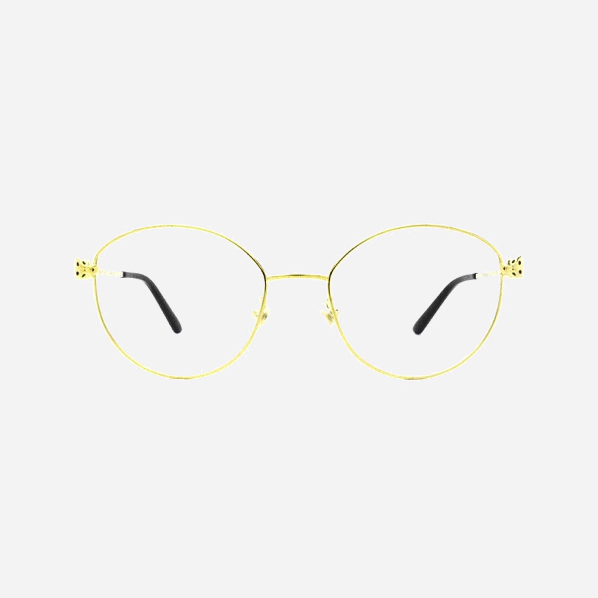 Cartier 54mm Gold Round Women Eyeglasses - Main View