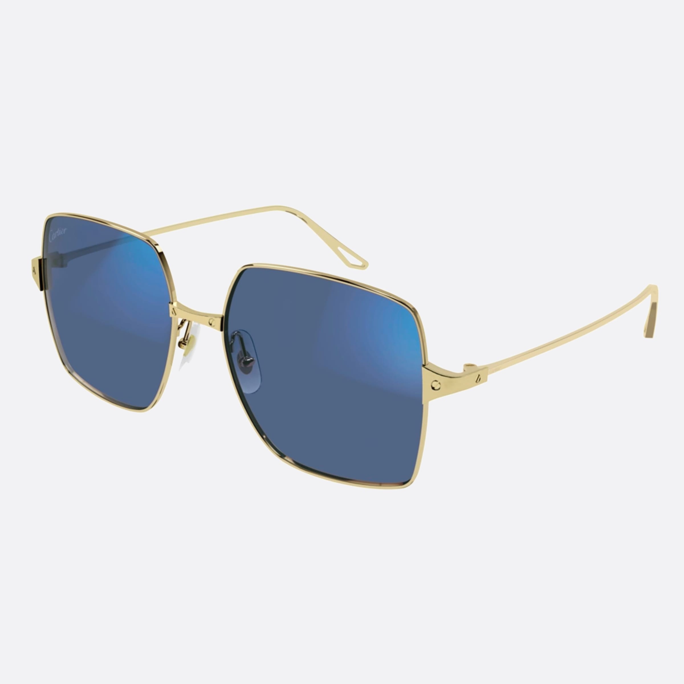 Cartier 57mm Gold Squared Photochromic Women Sunglasses - Detail View