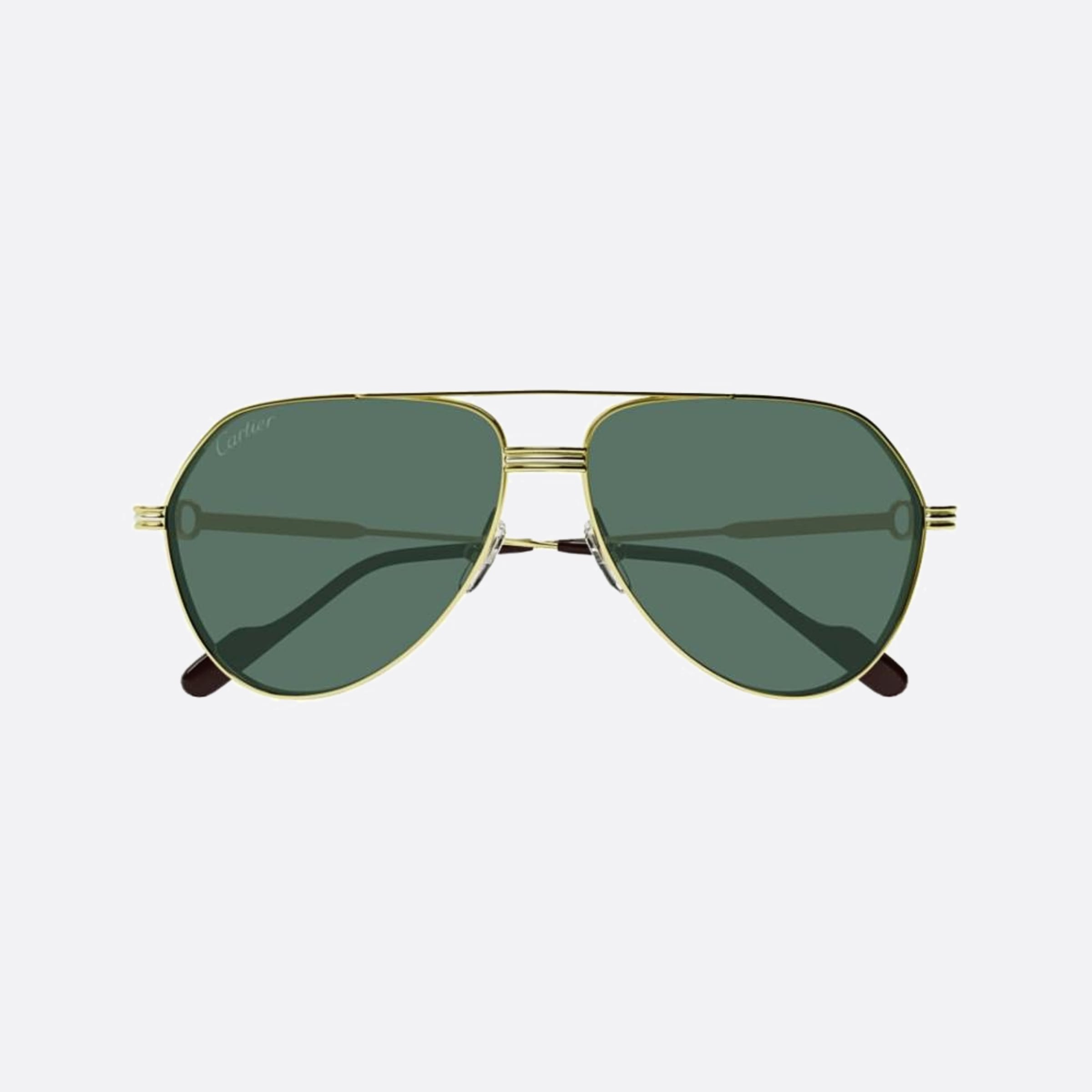 Cartier 61mm Gdgg Gold Visor Men Sunglasses - Main View