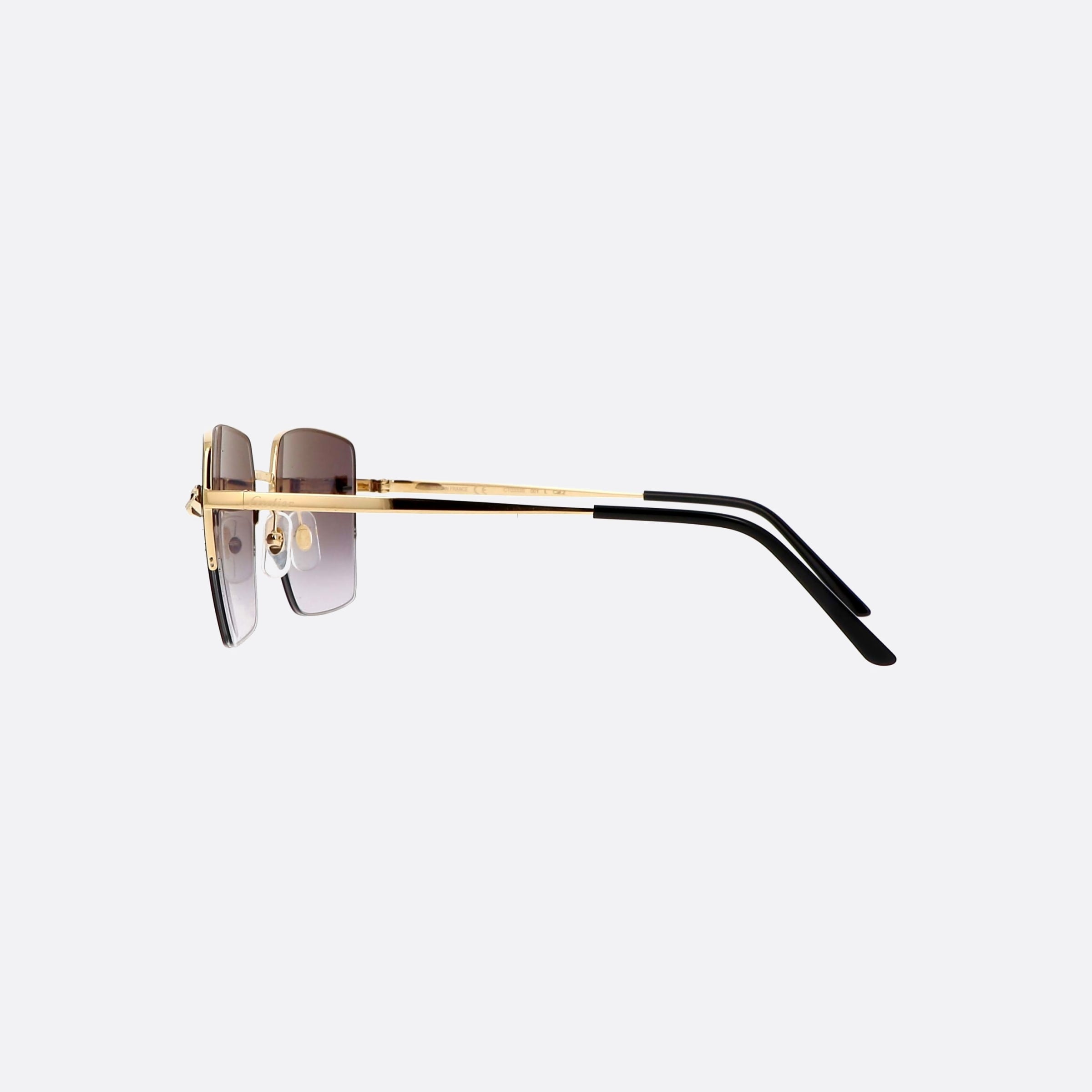 Cartier 59mm Gold Squared Women Sunglasses - Detail View