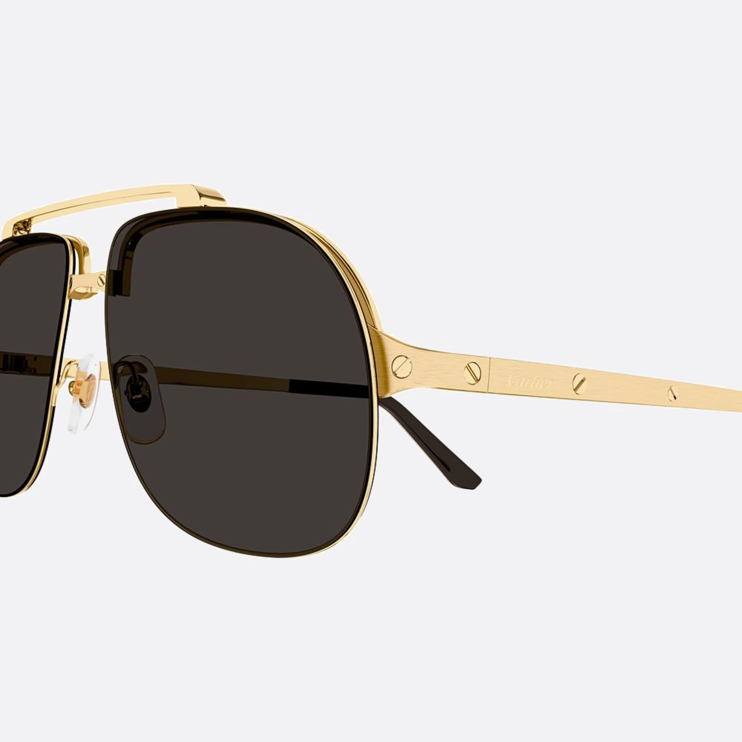Cartier 62mm Gold Pilot Men Sunglasses - Lifestyle Shot