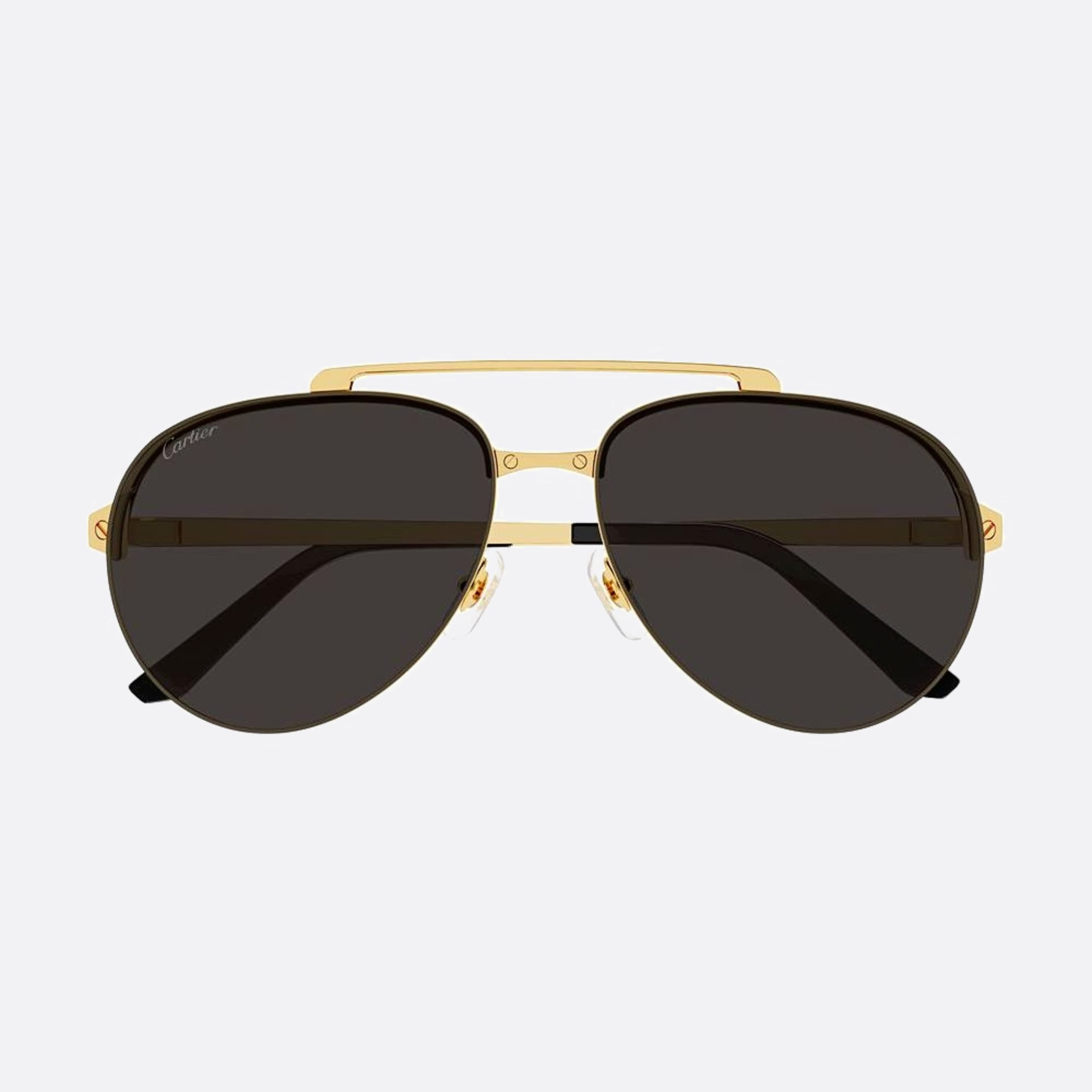 Cartier 61mm Gold Pilot Men Sunglasses - Main View